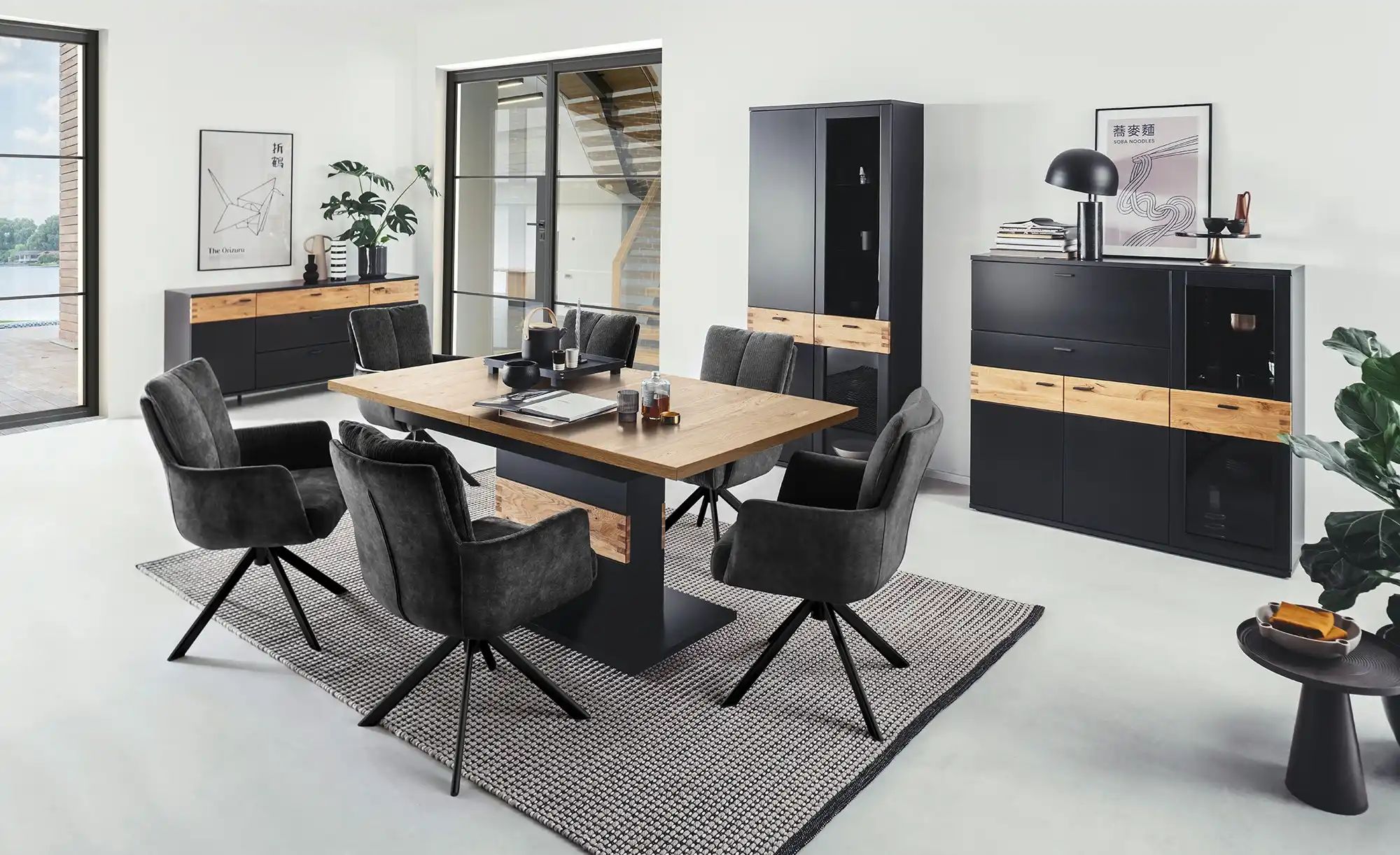 Sideboard  Malina ¦ schwarz ¦ Maße (cm): B: 180 H: 84 T: 44 Kommoden & Side günstig online kaufen