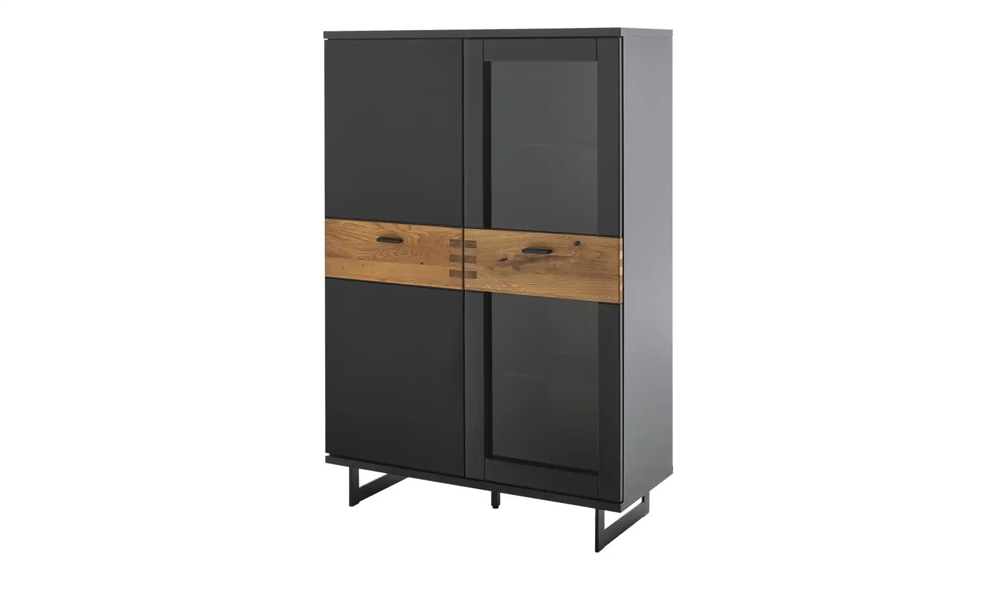 MCA furniture Vitrine Highboard Cesena, Wildeiche / schwarzgrau günstig online kaufen