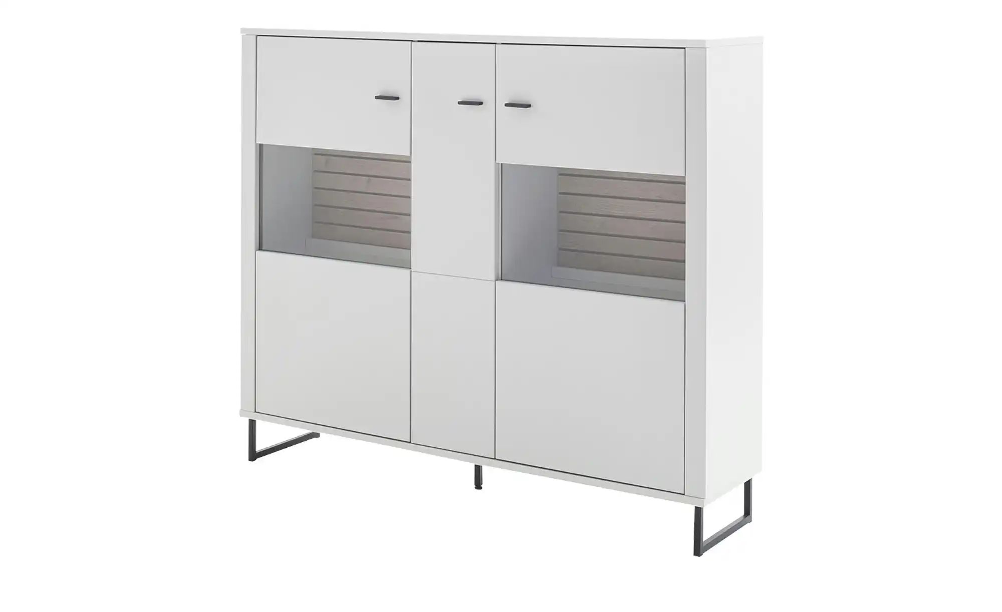 uno Highboard  Leni ¦ grau ¦ Maße (cm): B: 159 H: 136 T: 37 Kommoden & Side günstig online kaufen