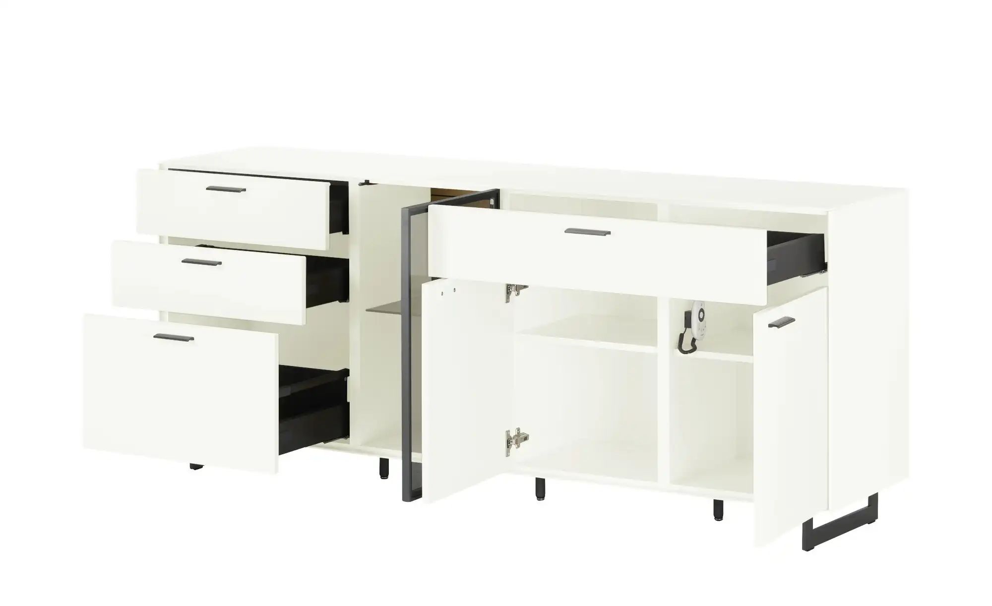 Thumbnail - Wohnwert Sideboard  Spektrum ¦ weiß ¦ Maße (cm): B: 197 H: 83 T: 46.0 Kommoden & Sideboards > Sideboards - Höffner