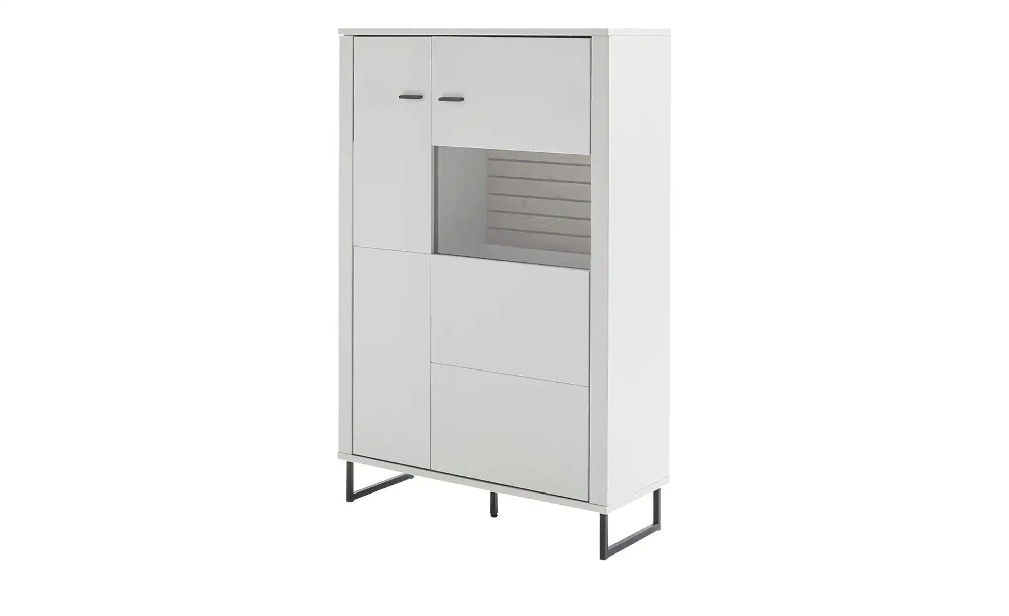 uno Highboard  Leni ¦ grau ¦ Maße (cm): B: 100 H: 153 T: 37 Kommoden & Side günstig online kaufen