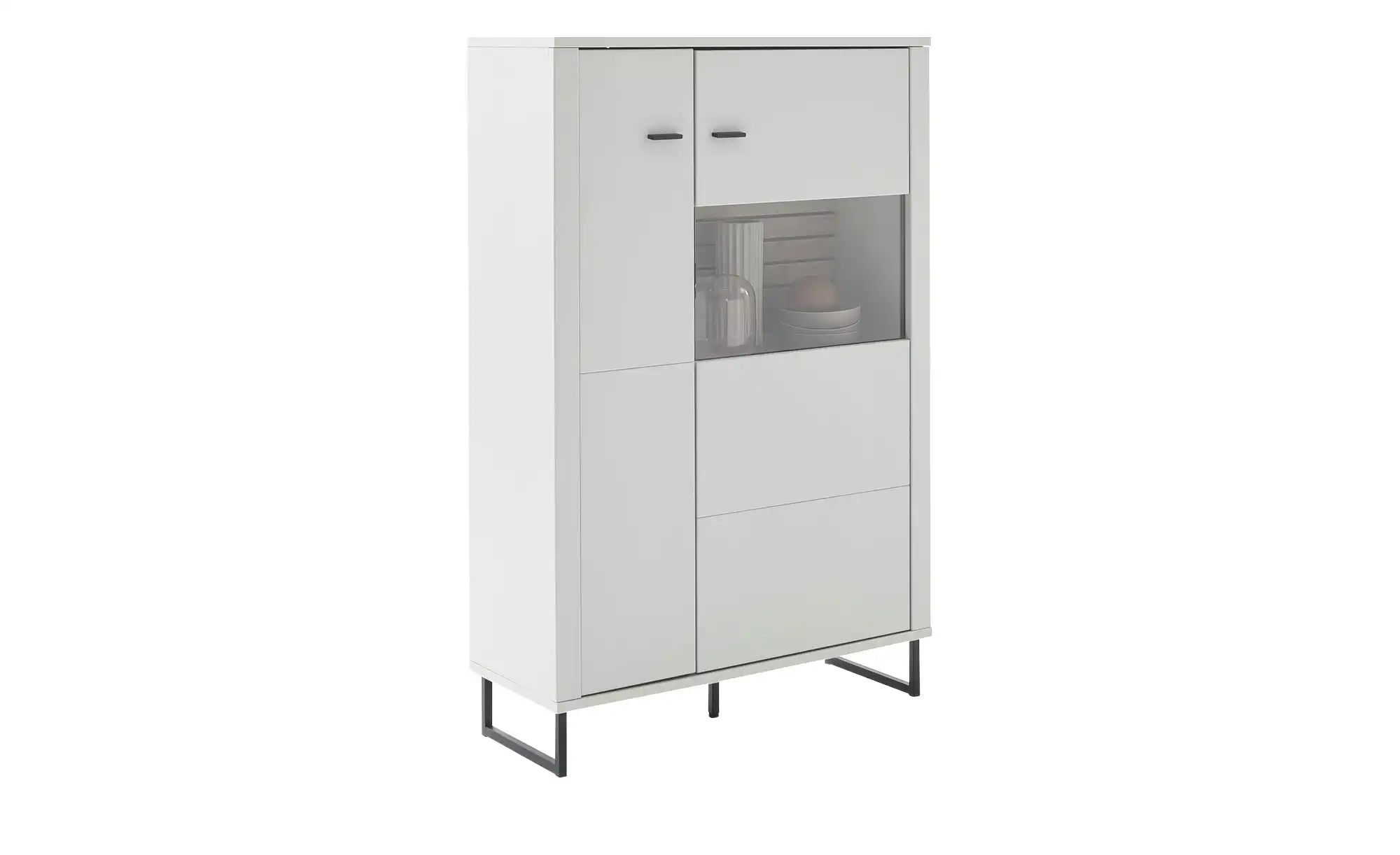 uno Highboard  Leni ¦ grau ¦ Maße (cm): B: 100 H: 153 T: 37 Kommoden & Side günstig online kaufen