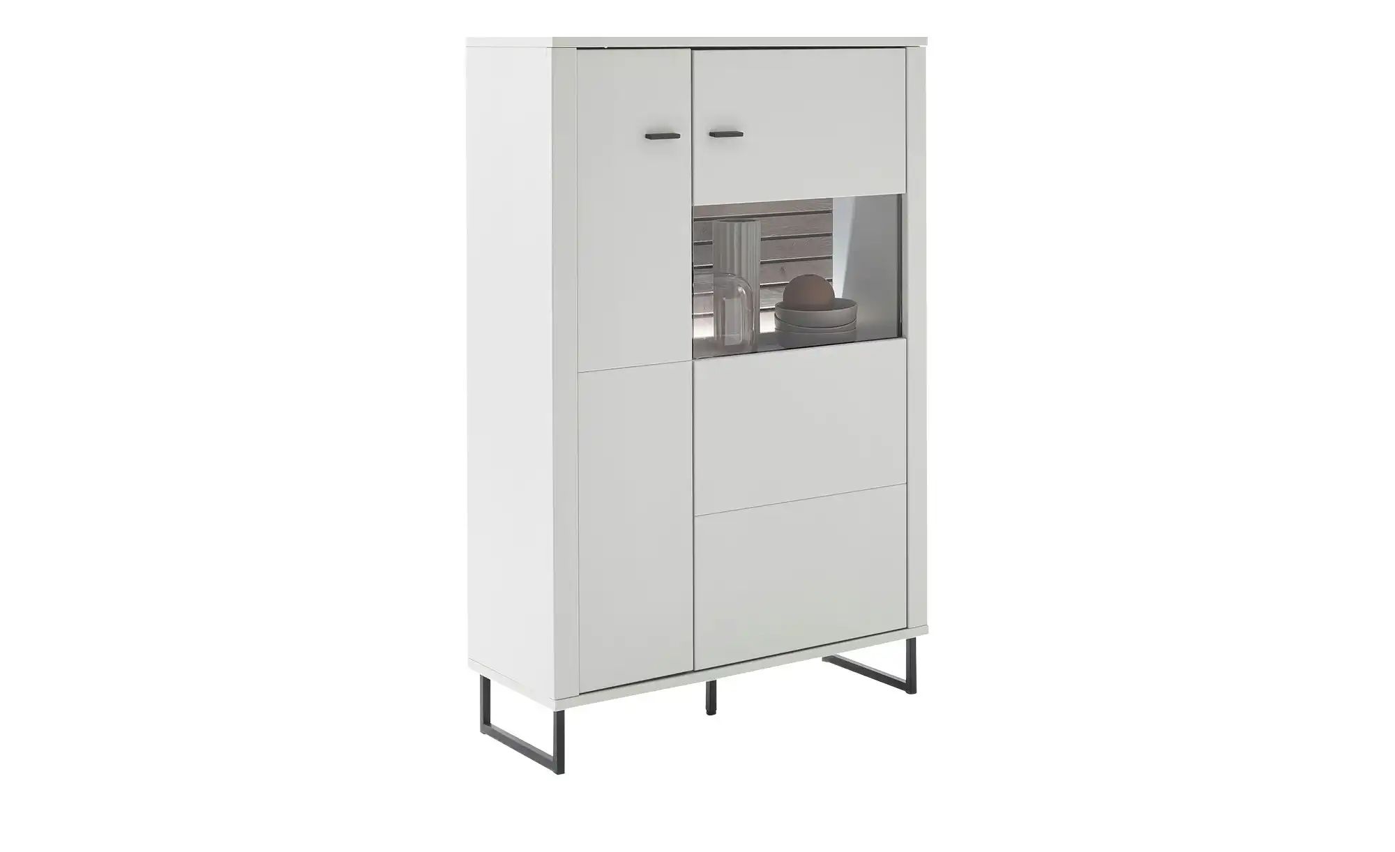 Thumbnail - uno Highboard Leni ¦ grau ¦ Maße (cm): B: 100 H: 153 T: 37.0 Kommoden & Sideboards > Highboards - Höffner