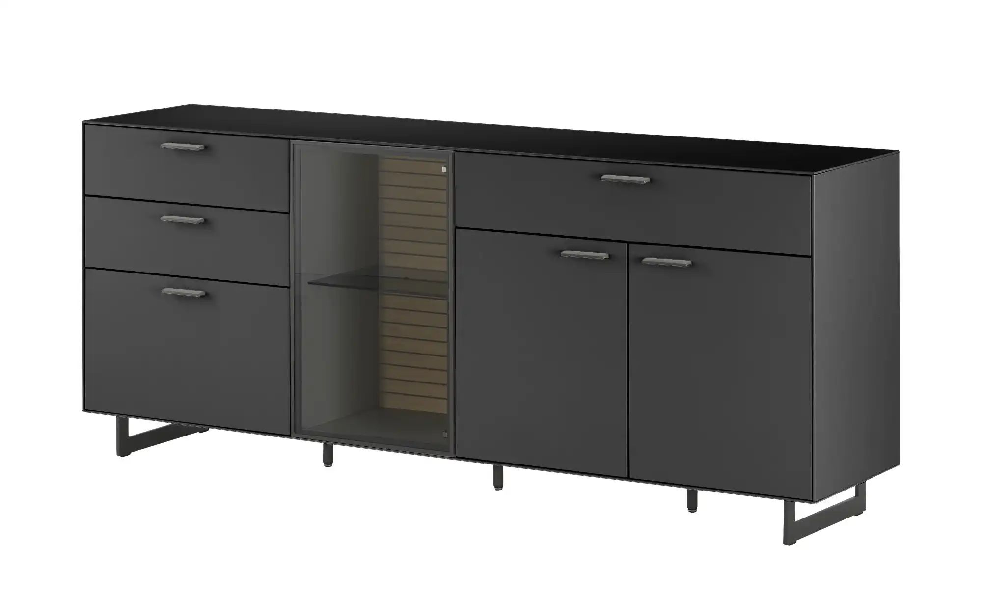 Wohnwert Sideboard  Spektrum ¦ schwarz ¦ Maße (cm): B: 197 H: 83 T: 46.0 Ko günstig online kaufen