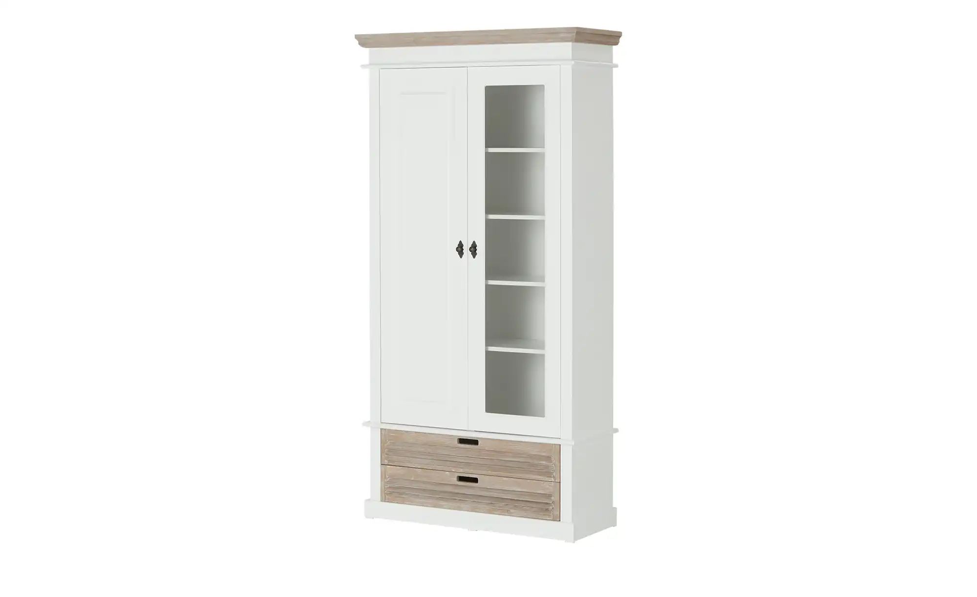 maison bleue Vitrine  Cortina ¦ weiß ¦ Maße (cm): B: 102,8 H: 200 T: 39,7 S günstig online kaufen