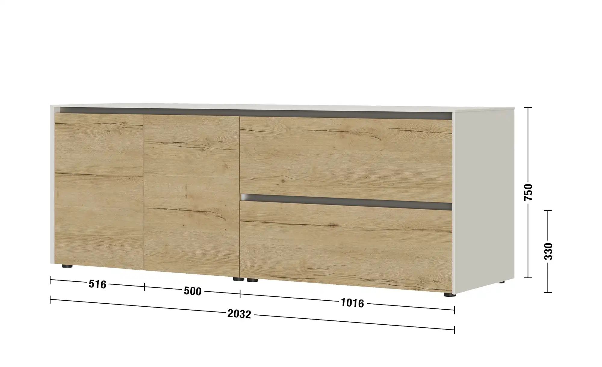 Thumbnail - Content Sideboard  Metro Line ¦ beige ¦ Maße (cm): B: 204 H: 75 T: 50.0 Kommoden & Sideboards > Sideboards - Höffner