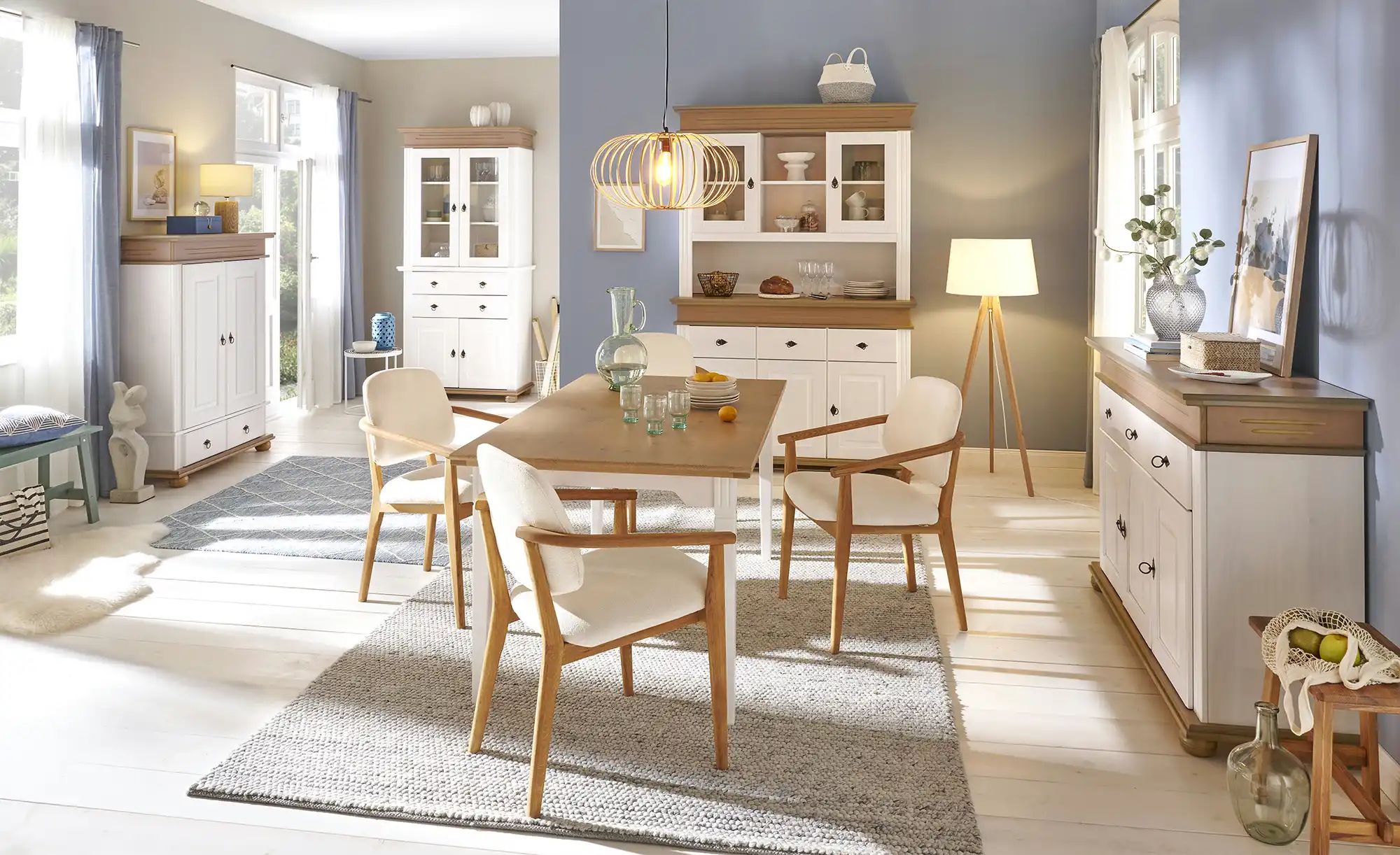 Thumbnail - Vitrine aus Massivholz Fehmarn ¦ Maße (cm): B: 100,7 H: 220 T: 46.3 Schränke > Vitrinen - Höffner