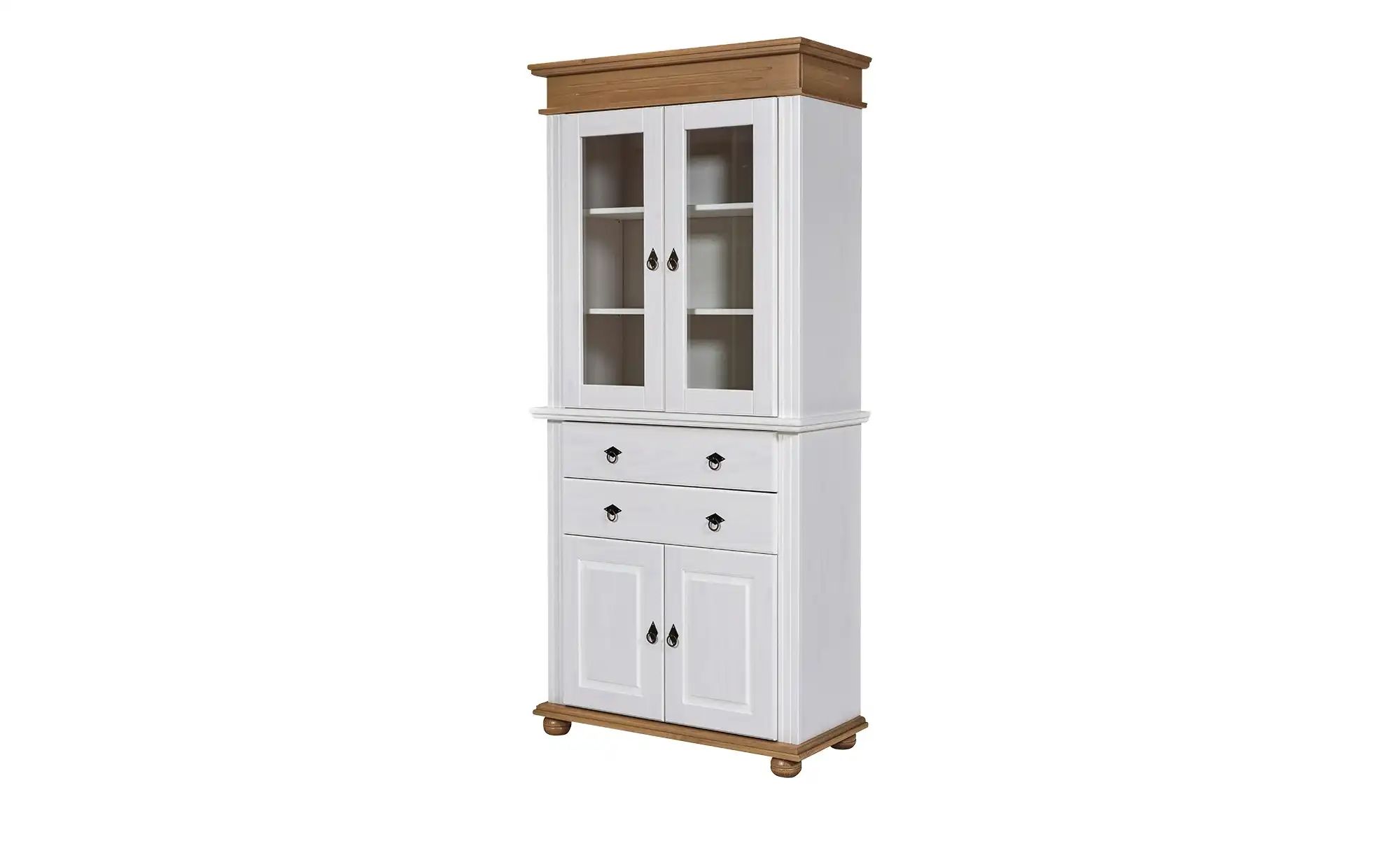 Vitrine  aus Massivholz Fehmarn ¦ Maße (cm): B: 100,7 H: 220 T: 46.3 Schrän günstig online kaufen
