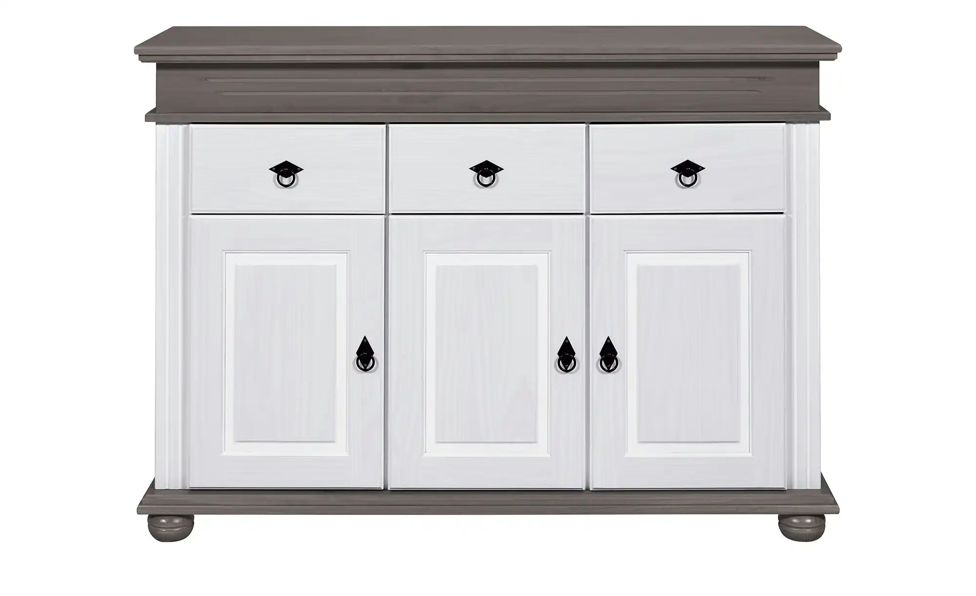 Thumbnail - Sideboard aus Massivholz Fehmarn ¦ weiß ¦ Maße (cm): B: 141,3 H: 100 T: 46.3 Kommoden & Sideboards > Sideboards - Höffne...