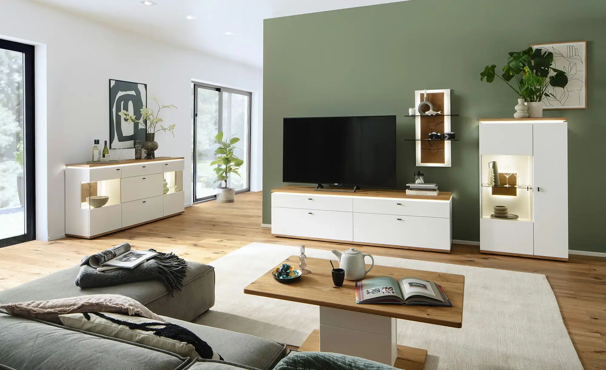 Thumbnail - uno Sideboard Marlea ¦ weiß ¦ Maße (cm): B: 180 H: 93 T: 44.0 Kommoden & Sideboards > Sideboards - Höffner