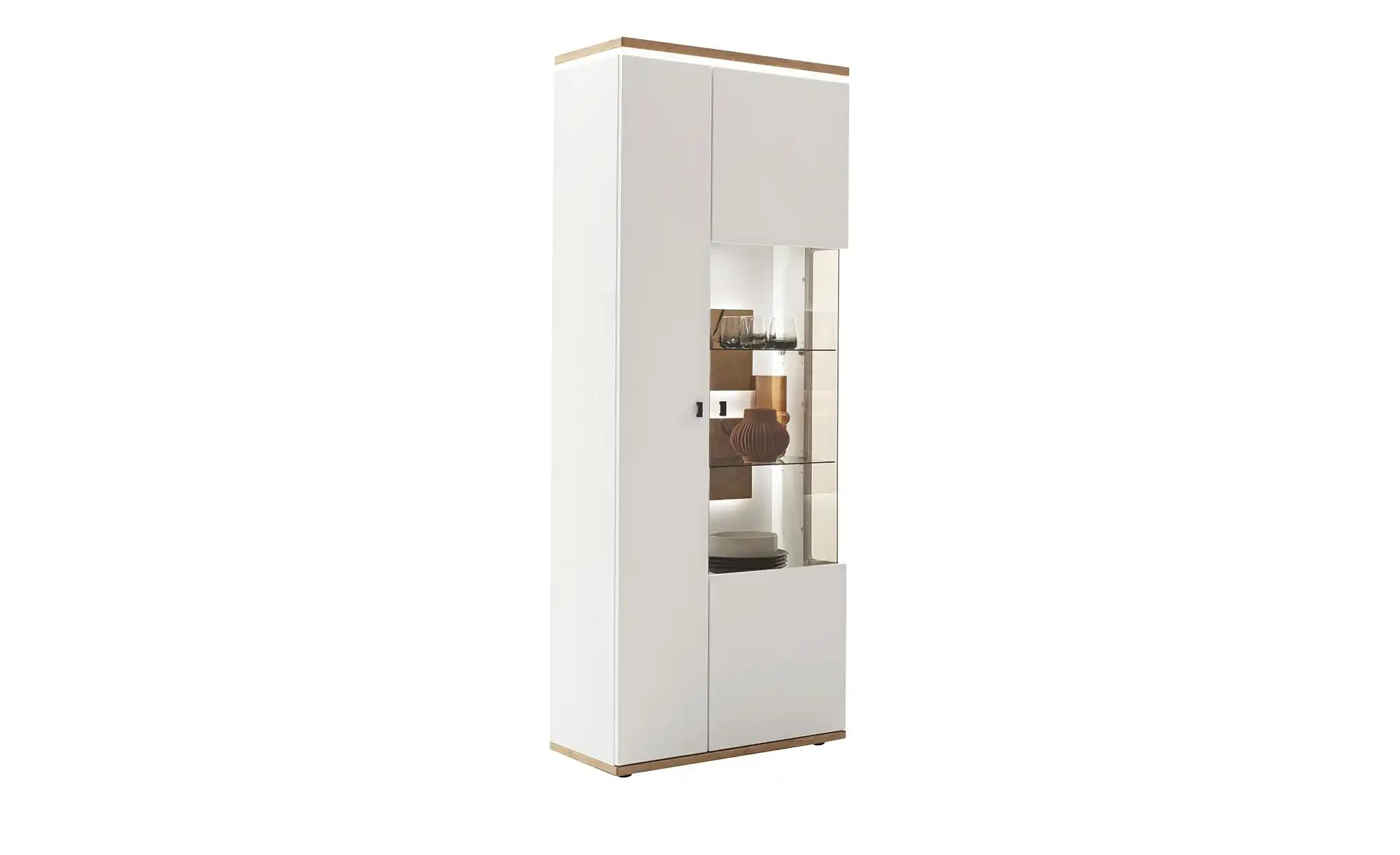 Thumbnail - uno Kombi-Vitrine Marlea ¦ weiß ¦ Maße (cm): B: 80 H: 203 T: 37.0 Schränke > Vitrinen - Höffner