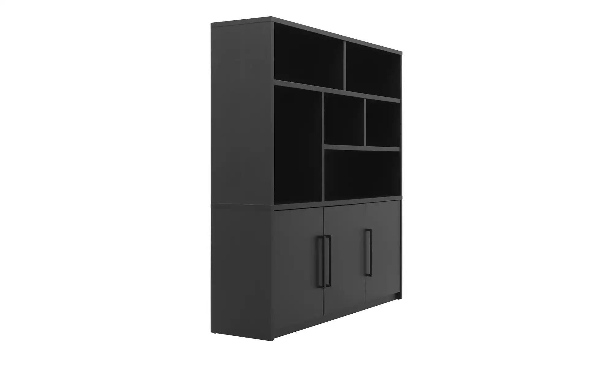 Thumbnail - uno Highboard  Broadway ¦ schwarz ¦ Maße (cm): B: 180 H: 187 T: 45.0 Regale > Standregale - Höffner