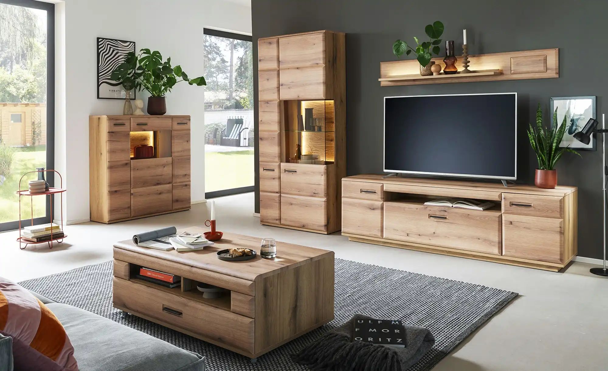 Thumbnail - uno Highboard Nafeli ¦ holzfarben ¦ Maße (cm): B: 120 H: 123 T: 38.0 Kommoden & Sideboards > Highboards - Höffner