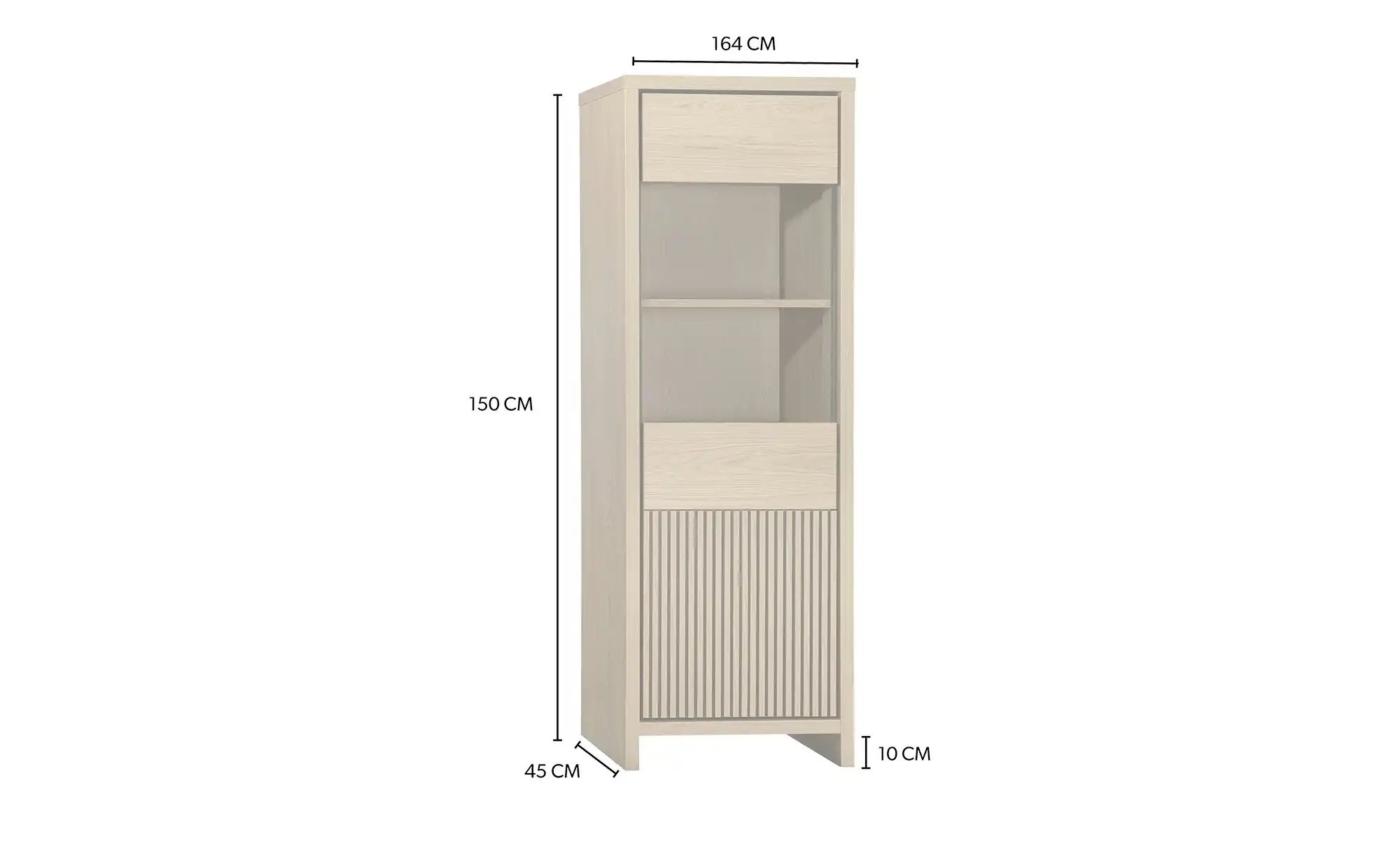 uno Vitrine  Levanzo ¦ holzfarben ¦ Maße (cm): B: 67 H: 200 T: 45.0 Schränk günstig online kaufen