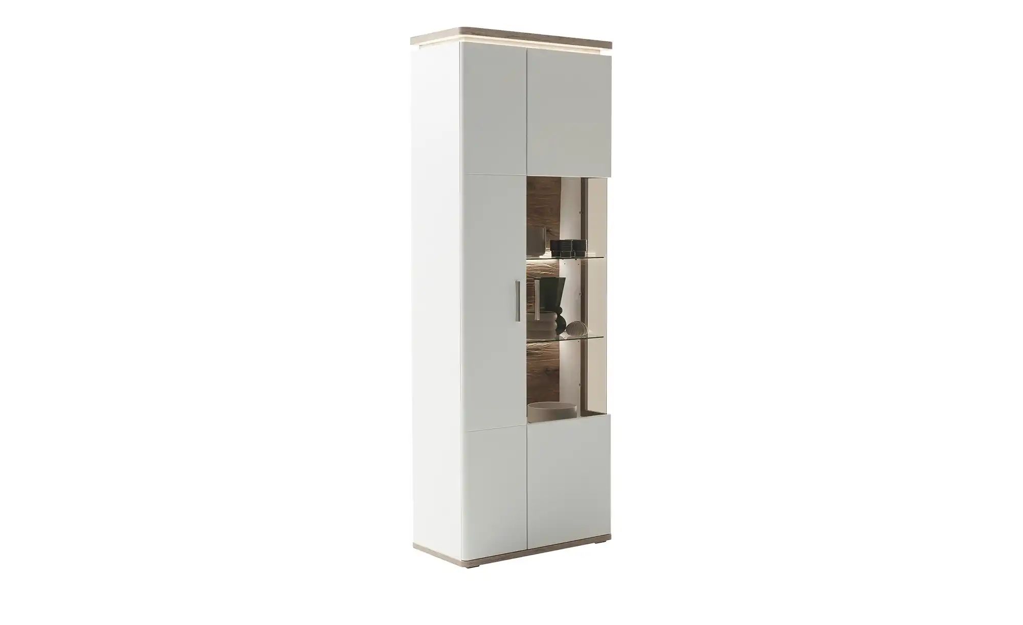 Thumbnail - uno Kombi-Vitrine  Parez ¦ weiß ¦ Maße (cm): B: 75 H: 208 T: 38.0 Schränke > Vitrinen - Höffner