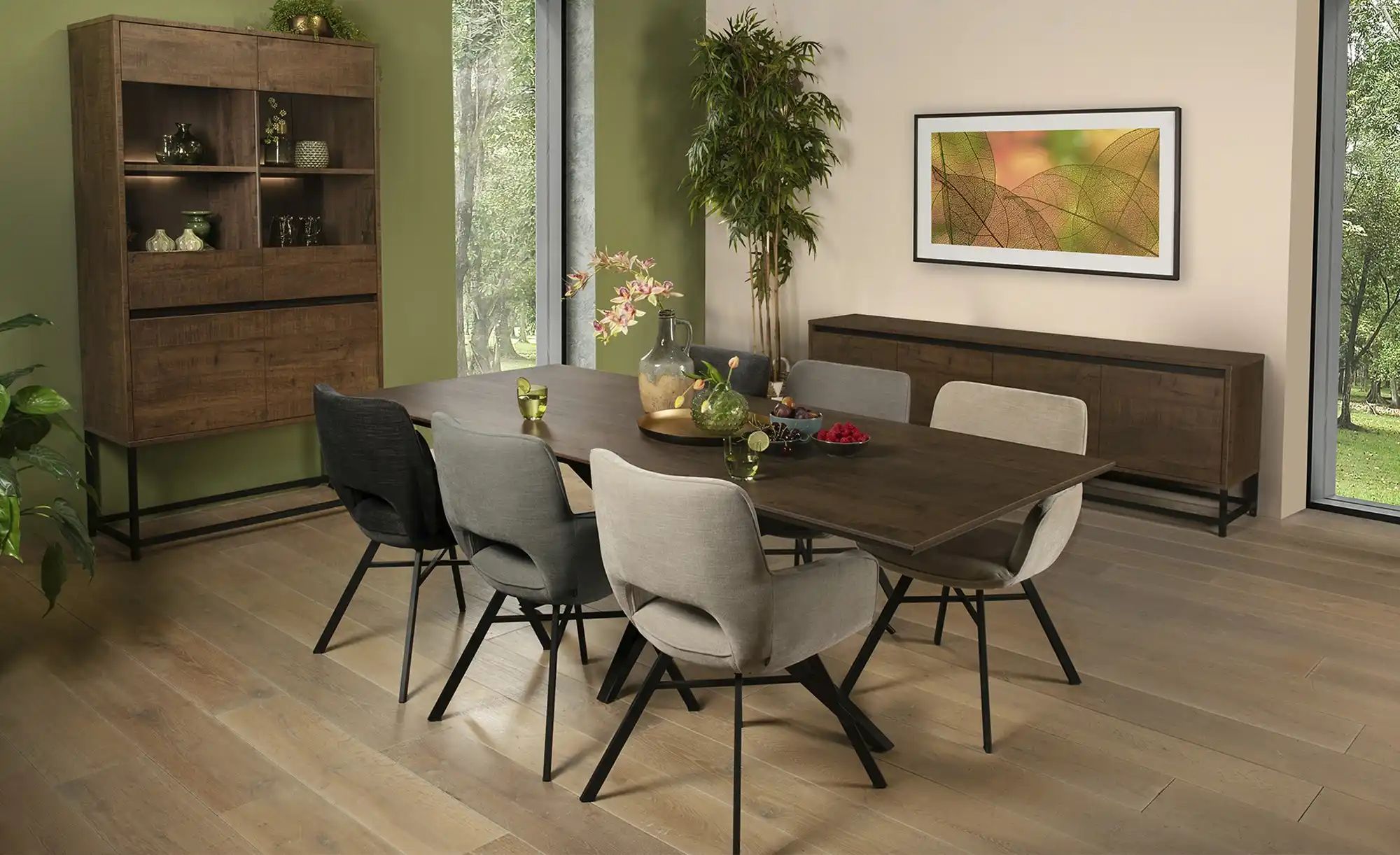 Thumbnail - uno Vitrine  Milltown ¦ holzfarben ¦ Maße (cm): B: 116 H: 210 T: 45.0 Schränke > Vitrinen - Höffner