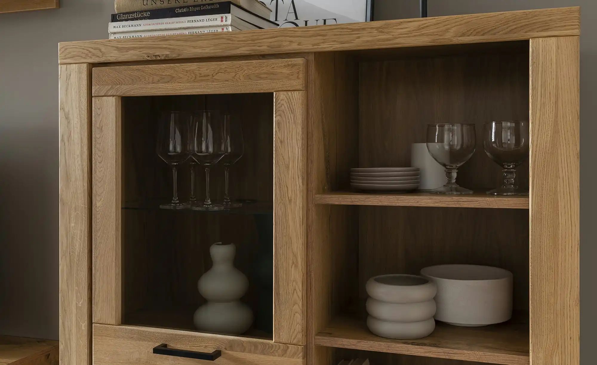 Thumbnail - uno Kombi-Highboard  Kain ¦ holzfarben ¦ Maße (cm): B: 108 H: 140 T: 40.0 Kommoden & Sideboards > Highboards - Höffner