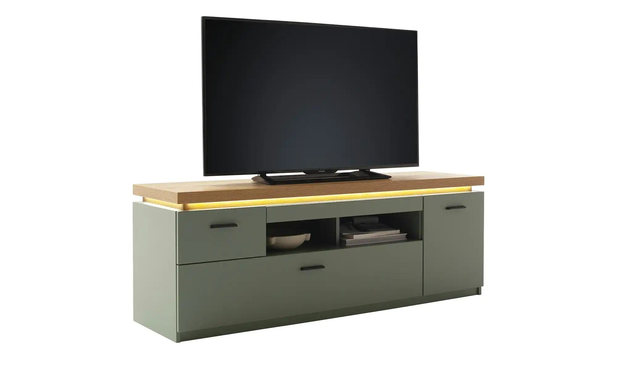uno TV-Element  Zimon ¦ grün ¦ Maße (cm): B: 156 H: 57 T: 44.0 Kommoden & S günstig online kaufen