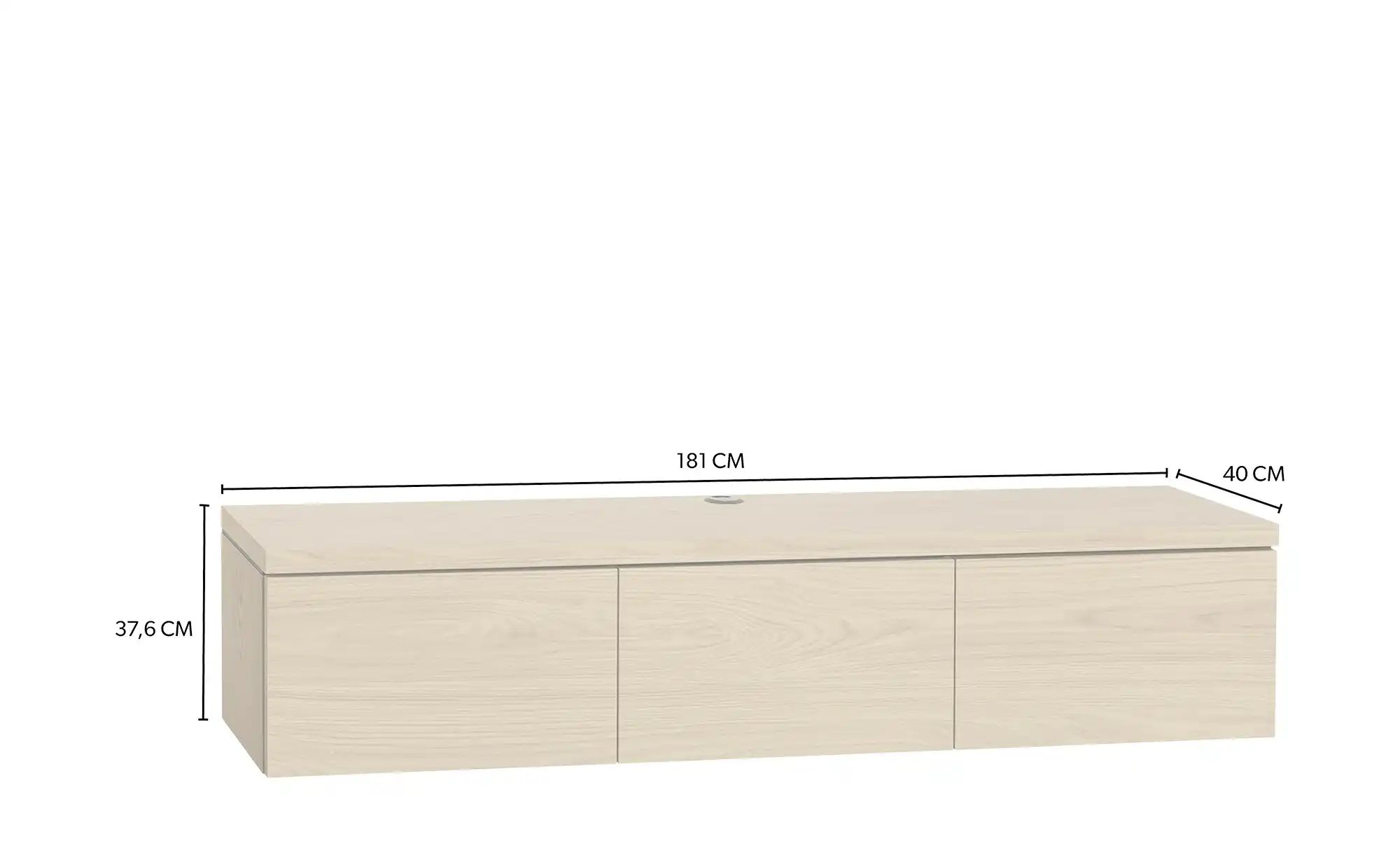 uno Lowboard  Keswick ¦ Maße (cm): B: 181 H: 38 T: 40.0 Schränke > Hängesch günstig online kaufen