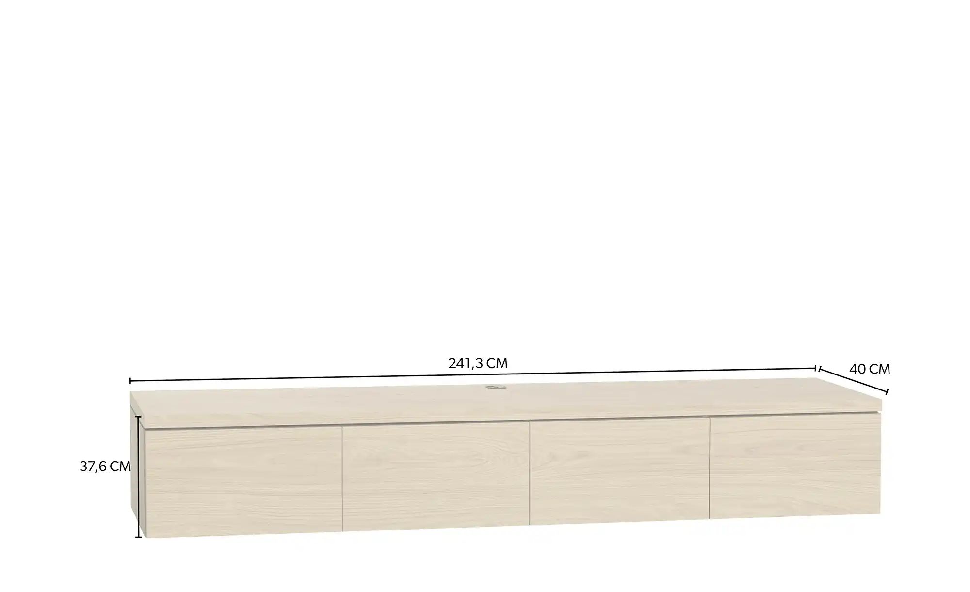 uno Lowboard  Keswick ¦ Maße (cm): B: 241 H: 38 T: 40.0 Schränke > Hängesch günstig online kaufen