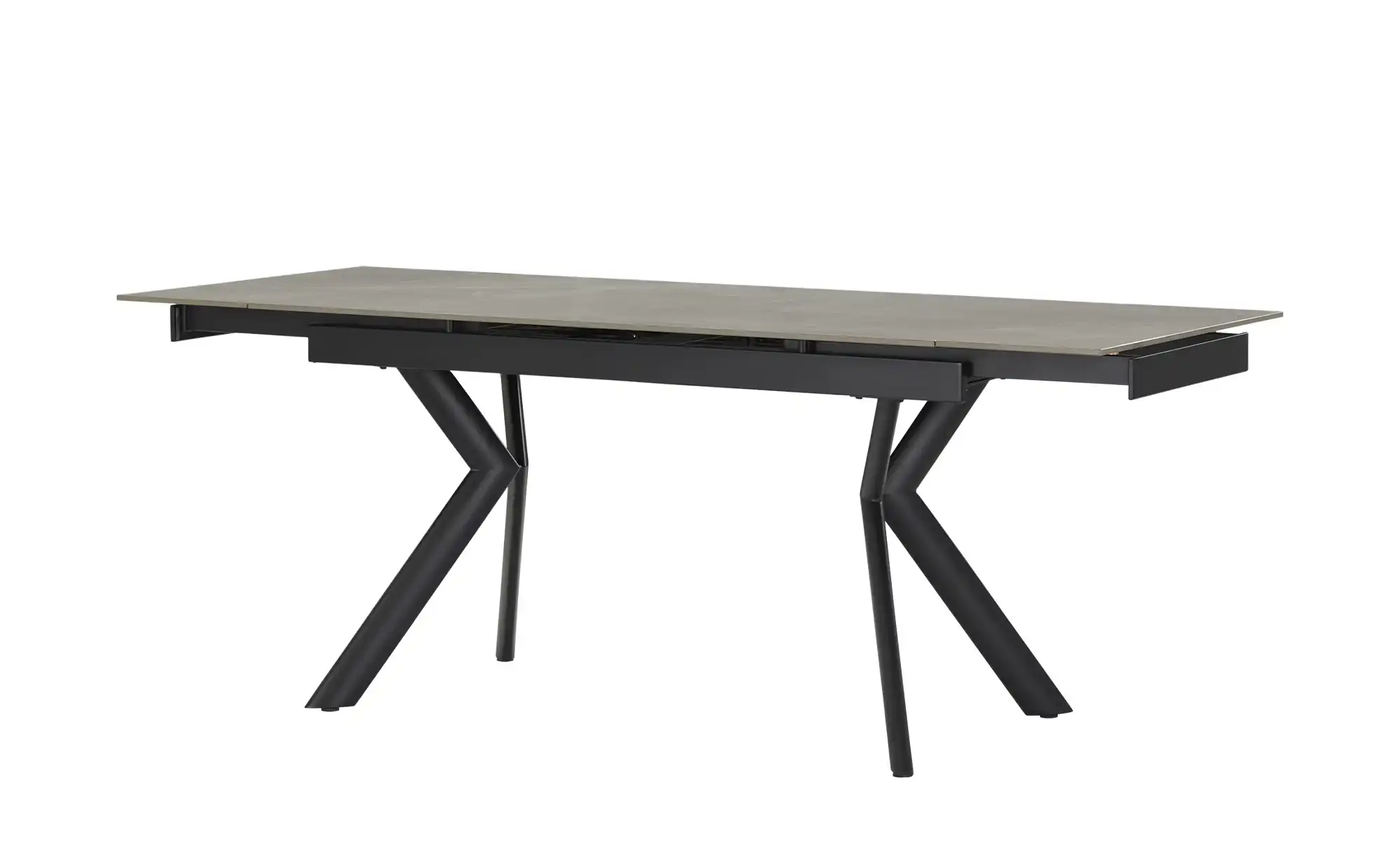 Uno Tischgestell mit Verstrebung 1800mm schwarz-matt