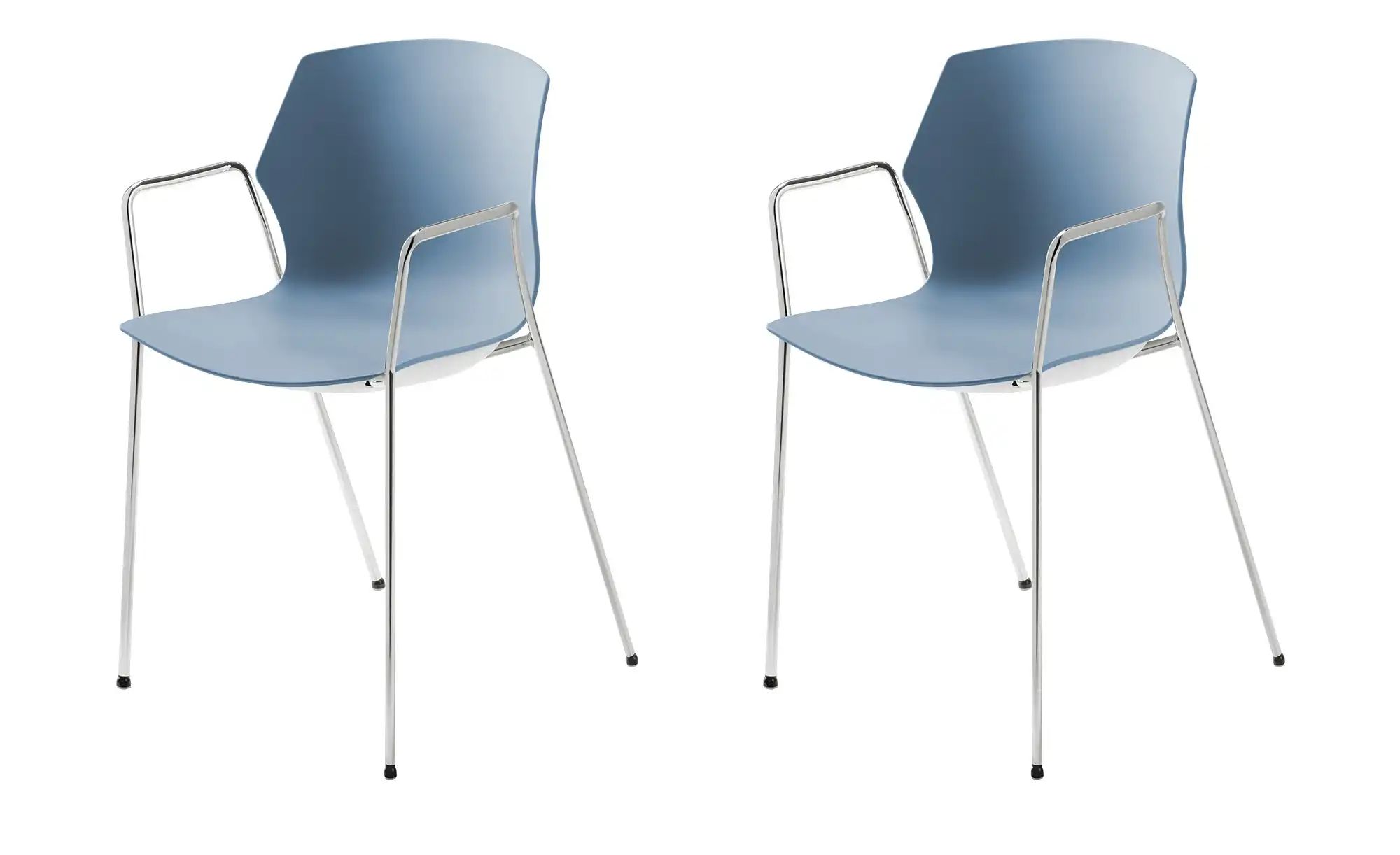 Stapelstuhl  2er Set MyPrimo ¦ blau ¦ Maße (cm): B: 55 H: 80,5 T: 53.0 Stüh günstig online kaufen