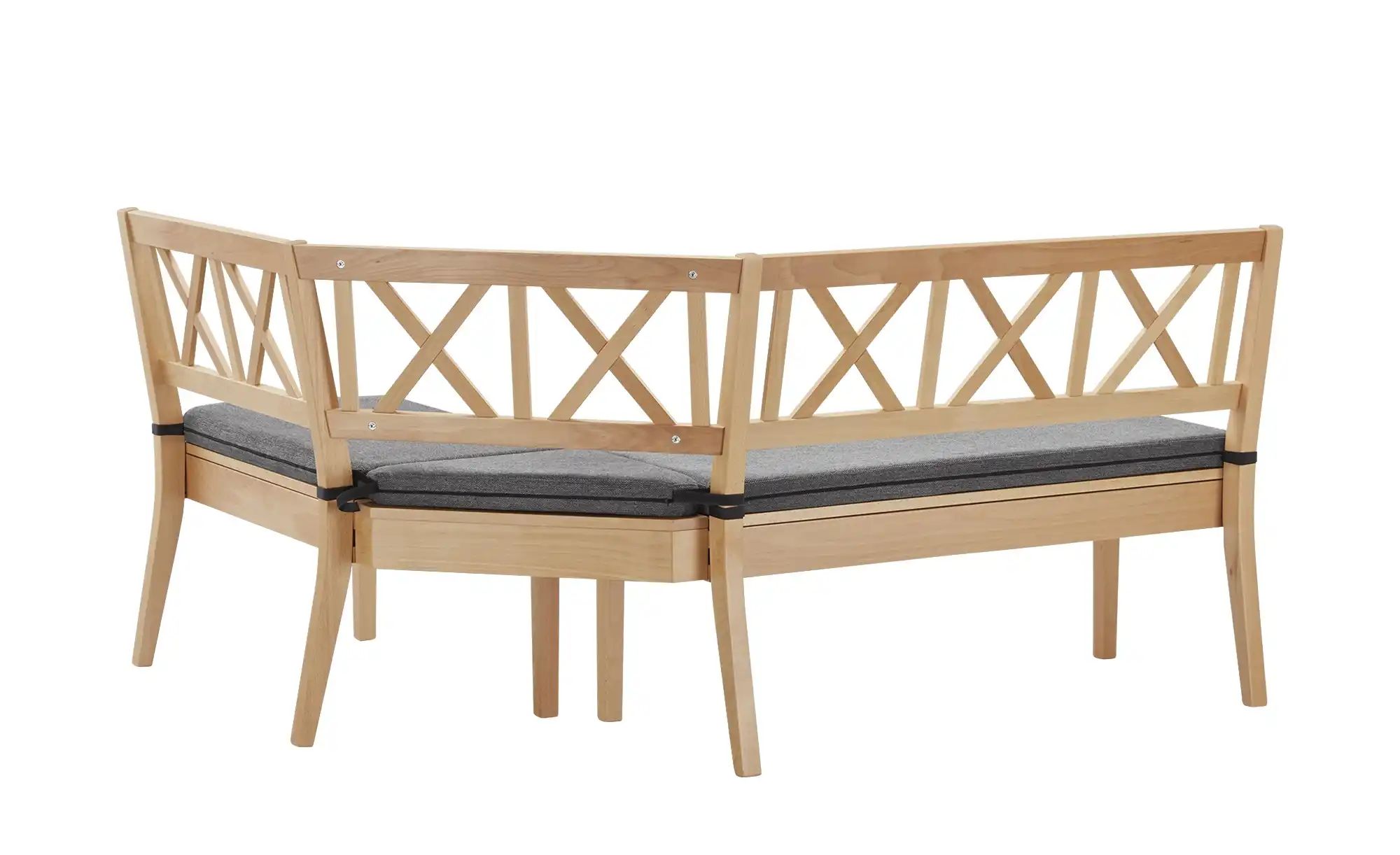 Woodford Eckbank massiv Olivia ¦ grau ¦ Maße (cm): H: 90 Bänke > Eckbänke - günstig online kaufen