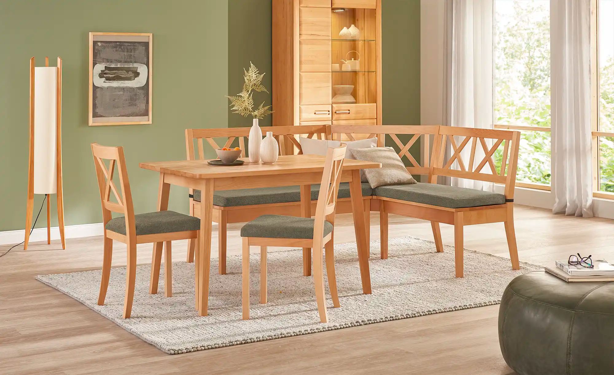 Thumbnail - Woodford Eckbank massiv Olivia ¦ grün ¦ Maße (cm): H: 90 Bänke > Eckbänke - Höffner