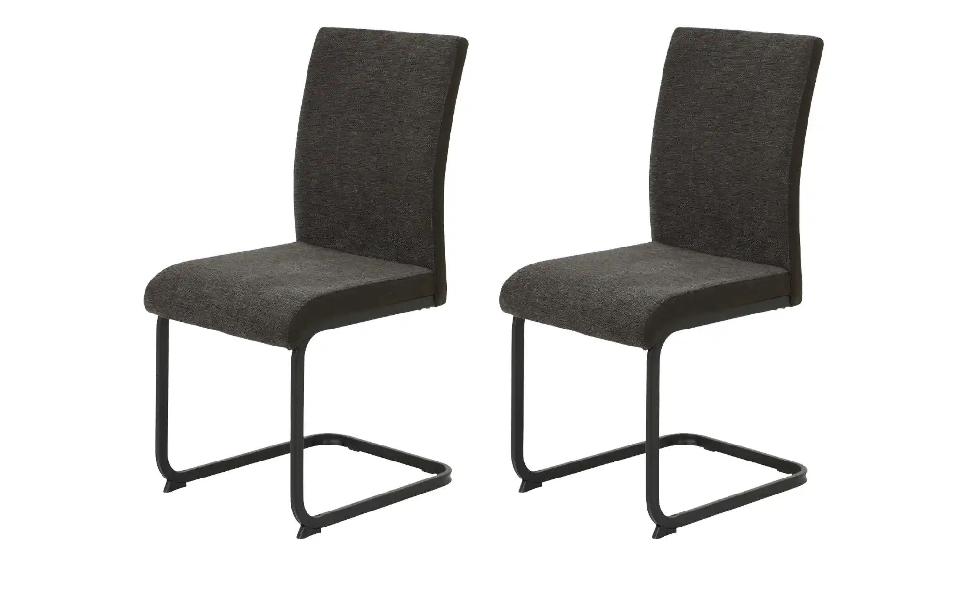 Polsterschwingstuhl 2er-Set  Kiril ¦ braun ¦ Maße (cm): B: 52 H: 92 Stühle günstig online kaufen