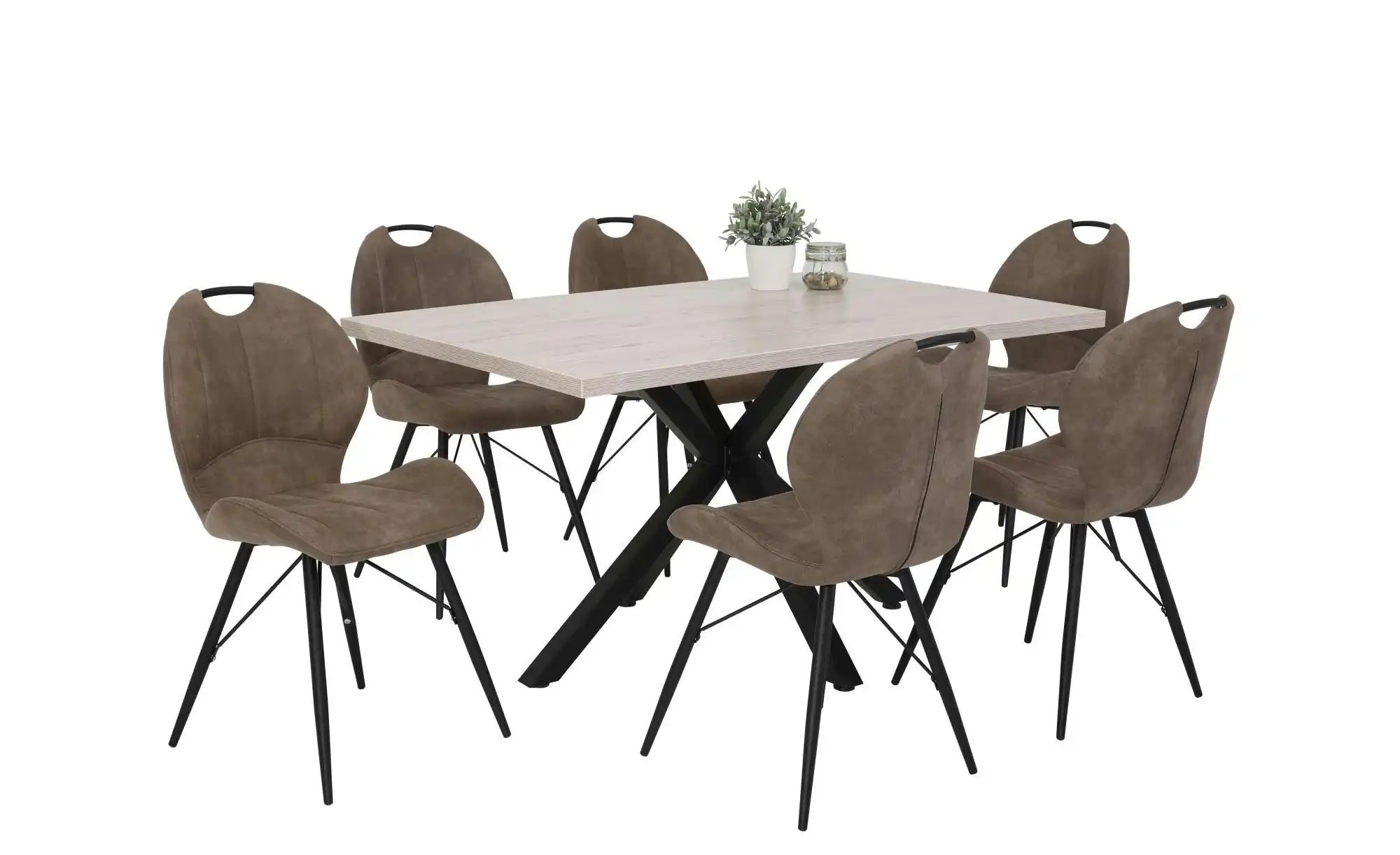 Polsterstuhl 2er-Set mit Griff Arthur ¦ braun ¦ Maße (cm): B: 56 H: 86 Stüh günstig online kaufen