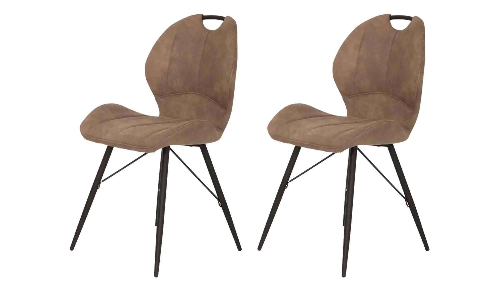Polsterstuhl 2er-Set mit Griff Arthur ¦ braun ¦ Maße (cm): B: 56 H: 86 Stüh günstig online kaufen