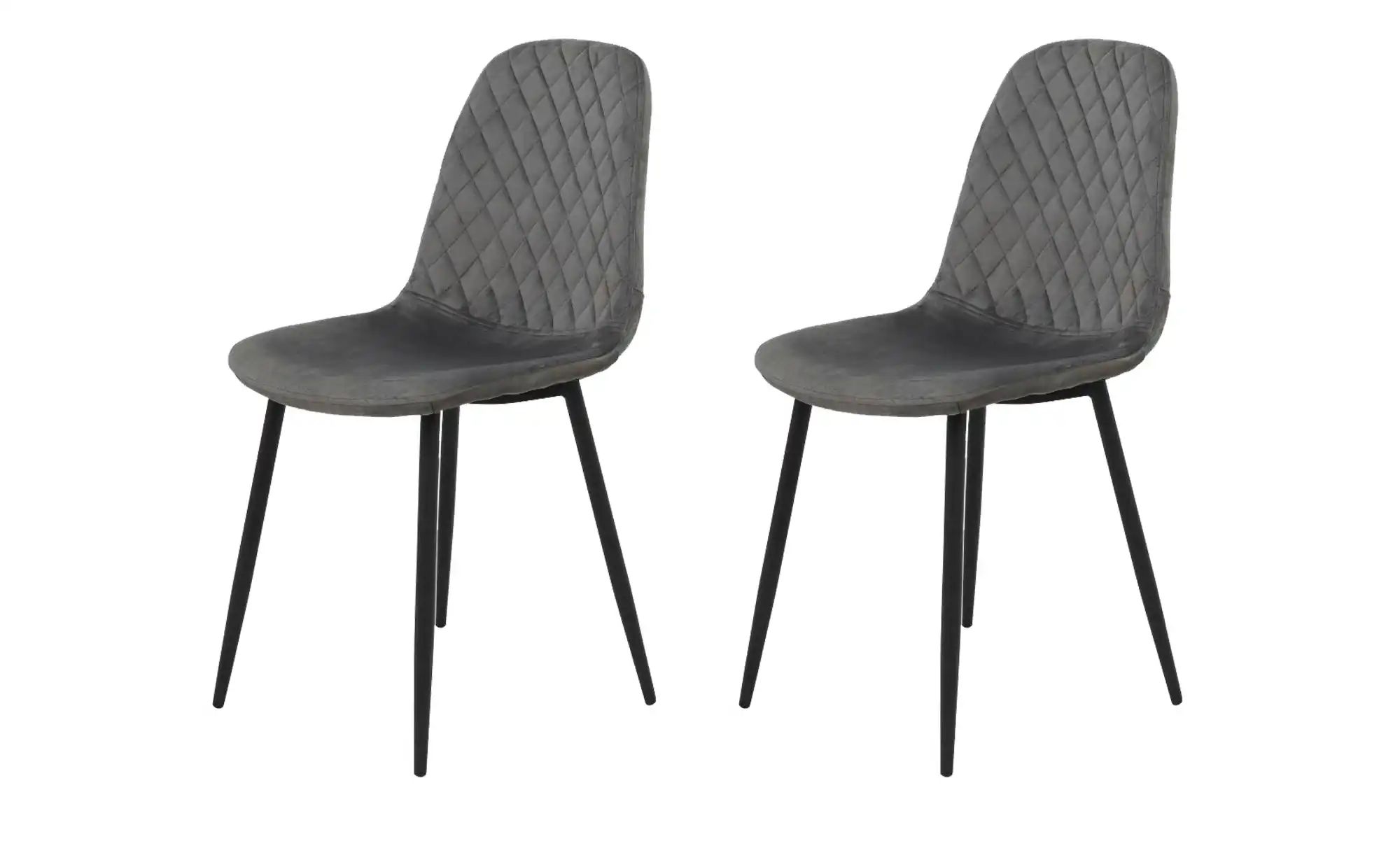 Polsterstuhl 2er Set Theodore  ¦ grau ¦ Maße (cm): B: 53,5 H: 89 Stühle > E günstig online kaufen