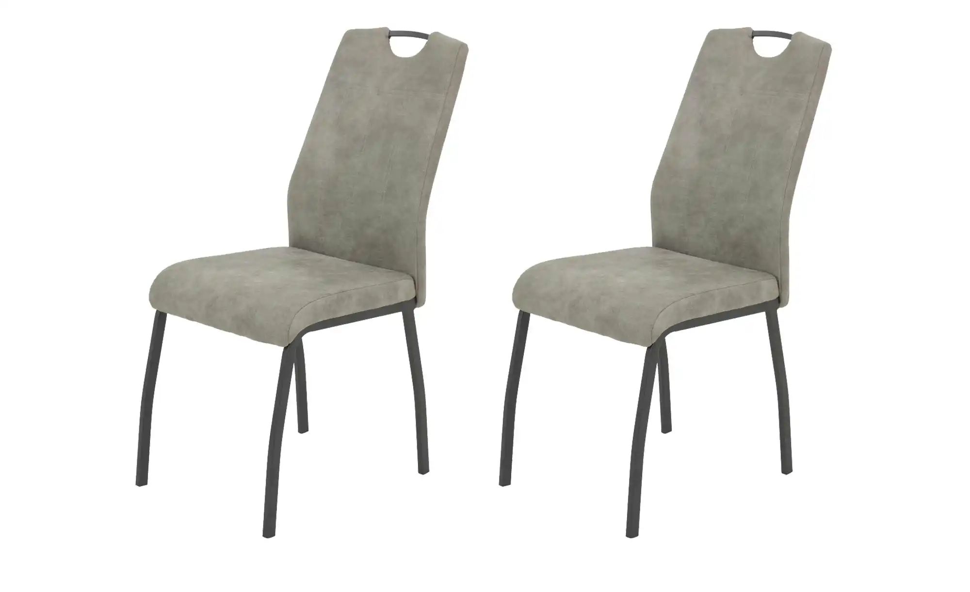 Polsterschwingstuhl 2er-Set  Elion ¦ grau ¦ Maße (cm): B: 64 H: 96 Stühle > günstig online kaufen