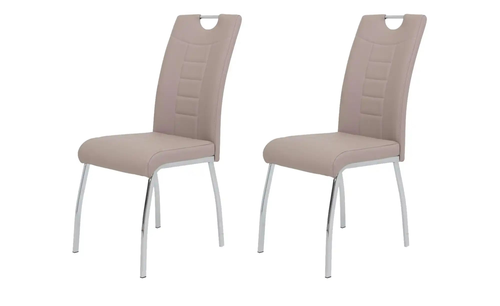 Polsterstuhl 2er-Set mit Griff Christopher ¦ braun ¦ Maße (cm): B: 64 H: 10 günstig online kaufen