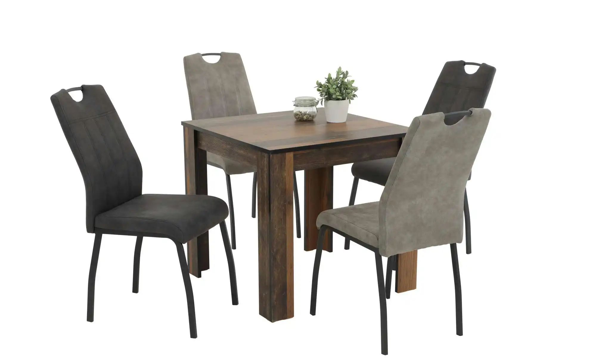 Polsterschwingstuhl 4er-Set mit Griff Elion ¦ grau ¦ Maße (cm): B: 64 H: 96 günstig online kaufen