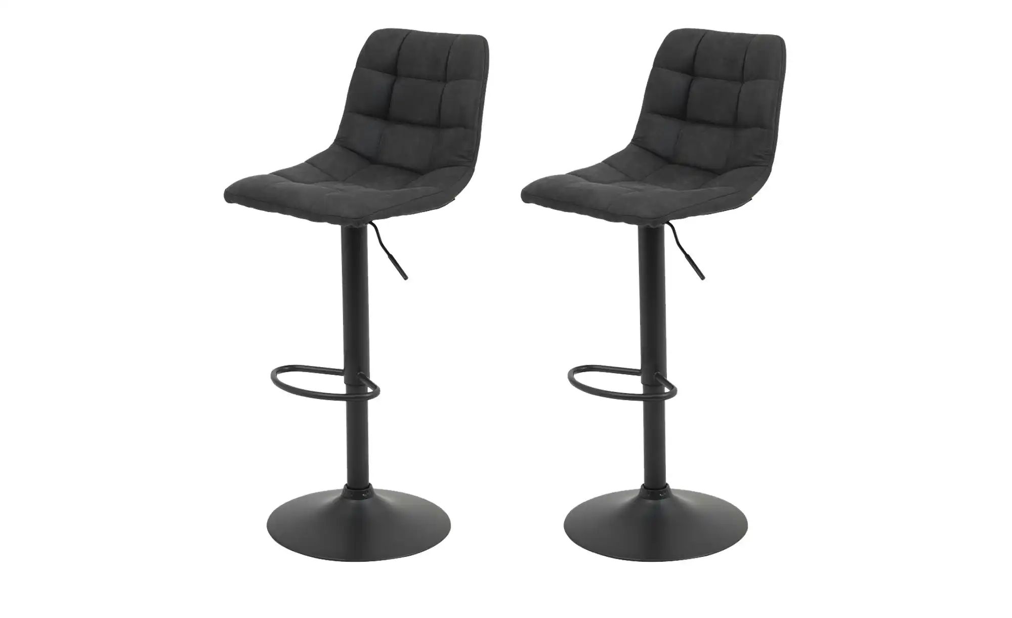 Barhocker 2er-Set  Rikki ¦ grau ¦ Maße (cm): B: 44 H: 91 Polstermöbel > Hoc günstig online kaufen