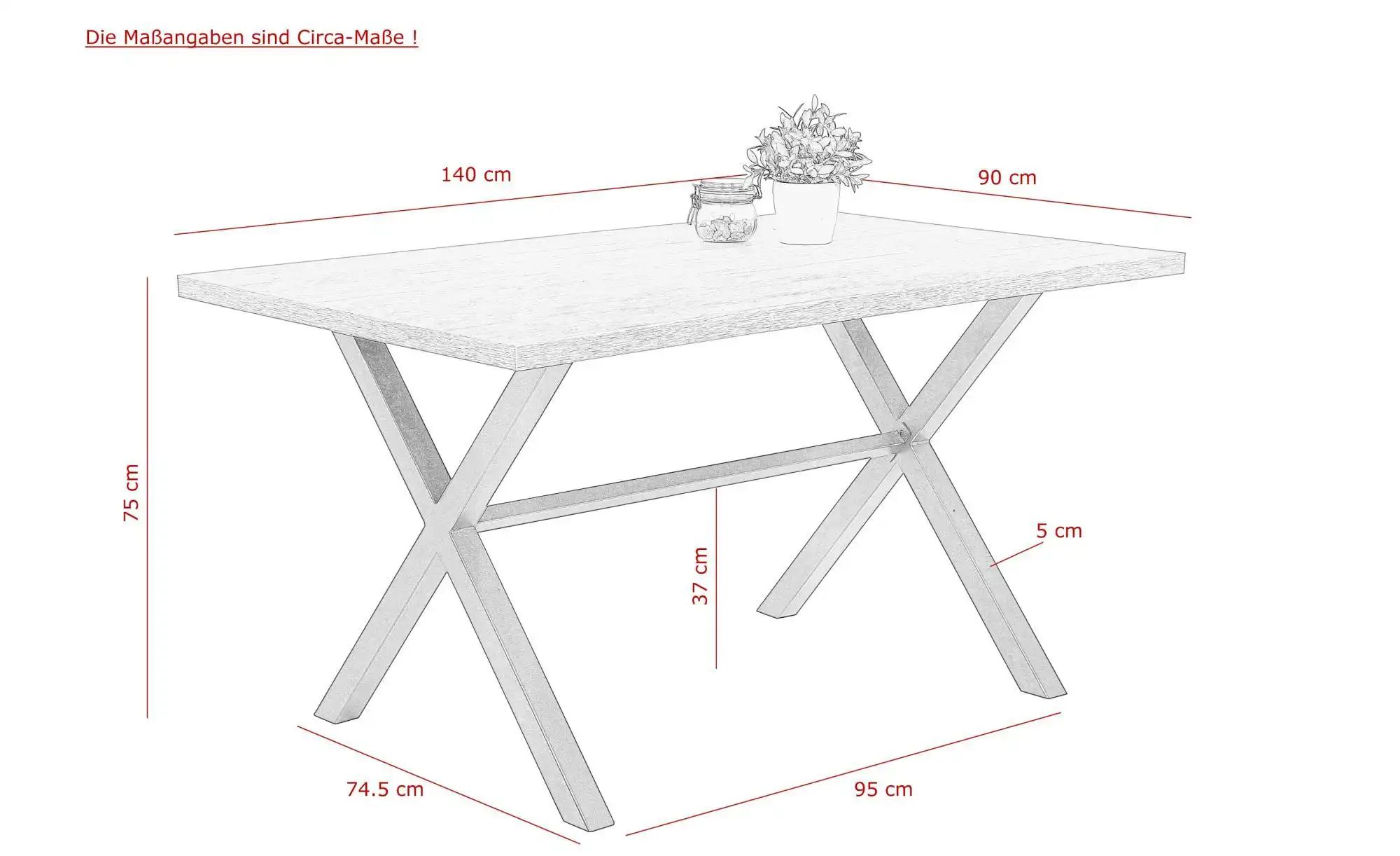 Esstisch   ¦ holzfarben ¦ Maße (cm): B: 90 H: 75 Aktuelles > Schlafzimmer A günstig online kaufen