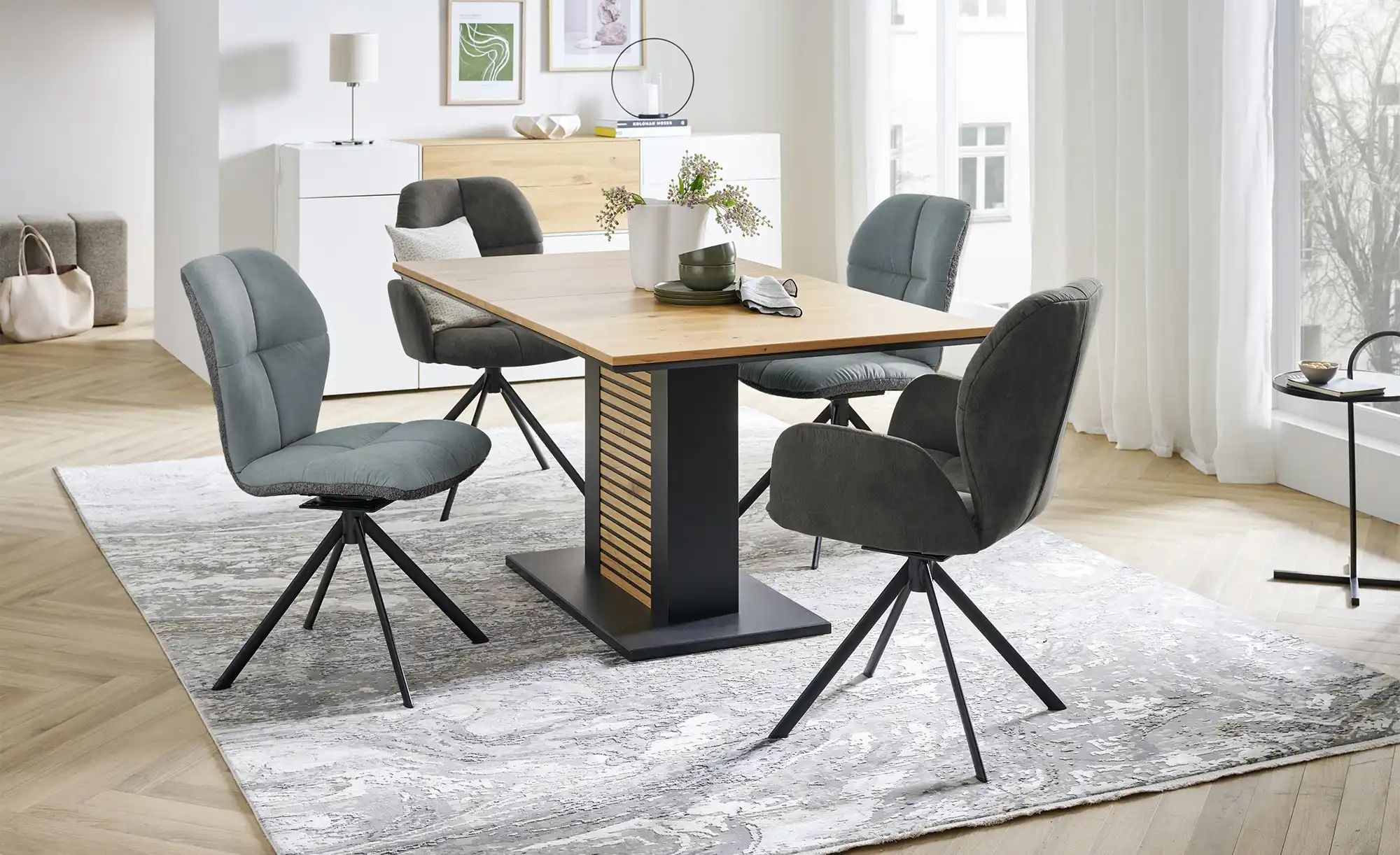 Wohnwert Polsterstuhl  Luisa ¦ grau ¦ Maße (cm): B: 50 H: 90 T: 60.0 Stühle günstig online kaufen
