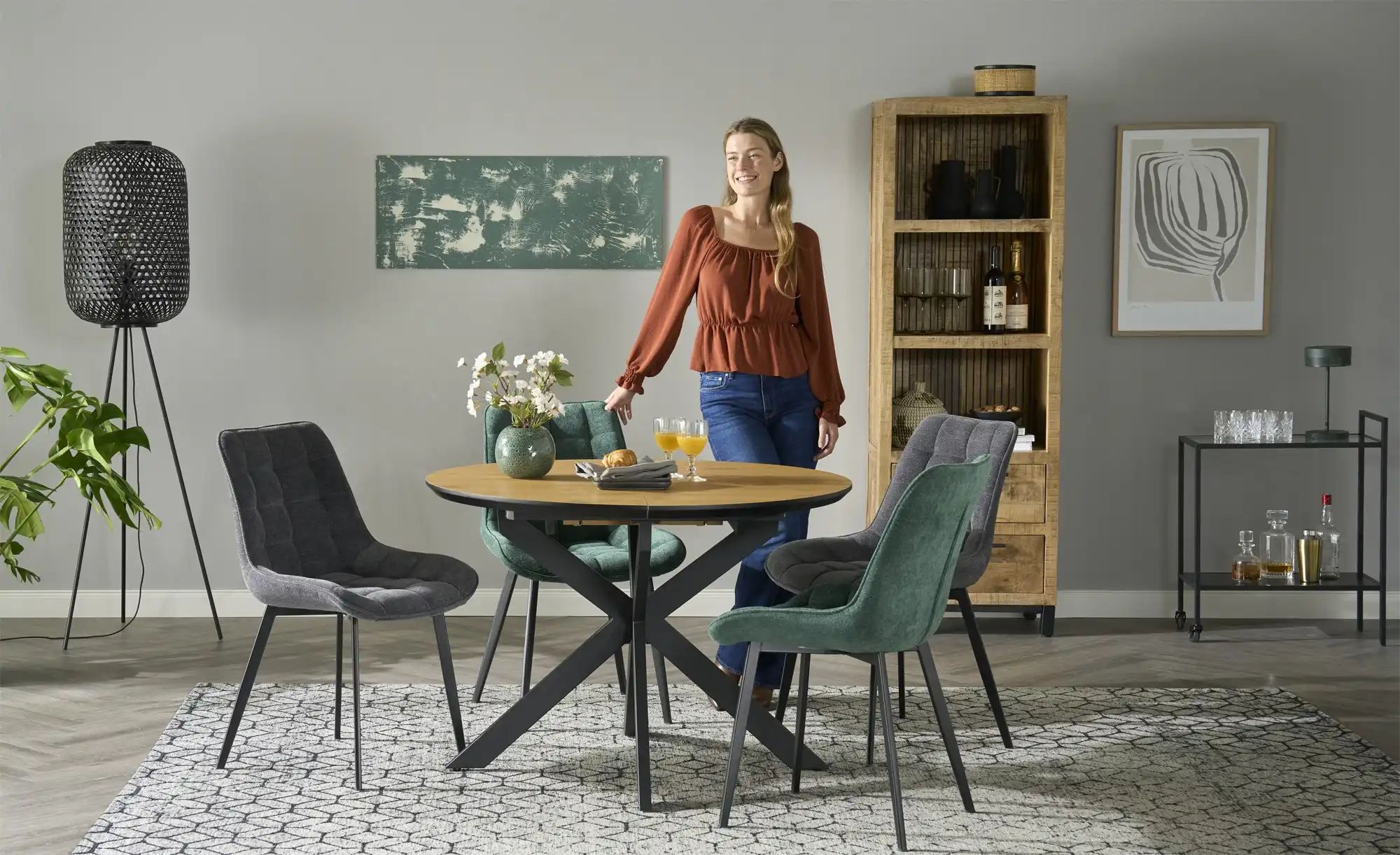 Thumbnail - Esstisch mit Funktion  Lars ¦ holzfarben ¦ Maße (cm): H: 76  Ø: 110 Tische > Esstische > Esstische rund - Höffner