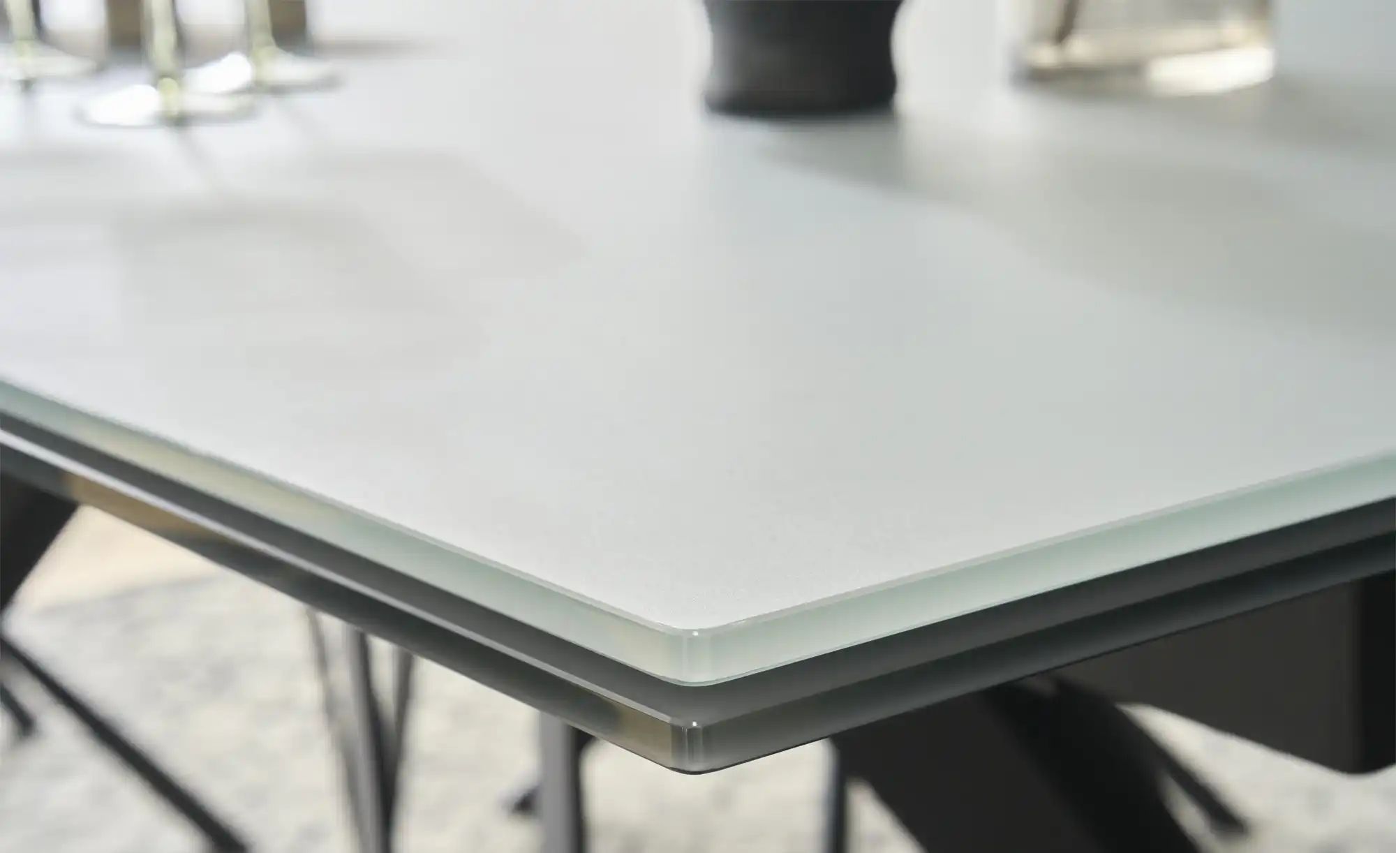 uno Glastisch ausziehbar Dalton ¦ grau ¦ Maße (cm): B: 90 H: 75,5 Tische > günstig online kaufen