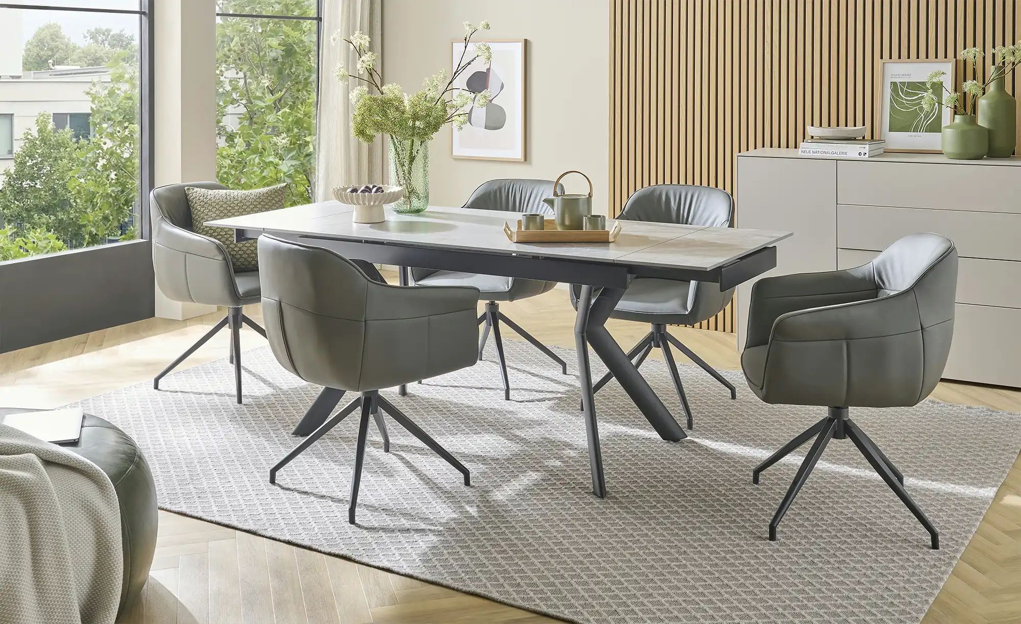 uno Armlehnstuhl Leder Gina ¦ grün ¦ Maße (cm): B: 62 H: 84 T: 59.2 Stühle günstig online kaufen