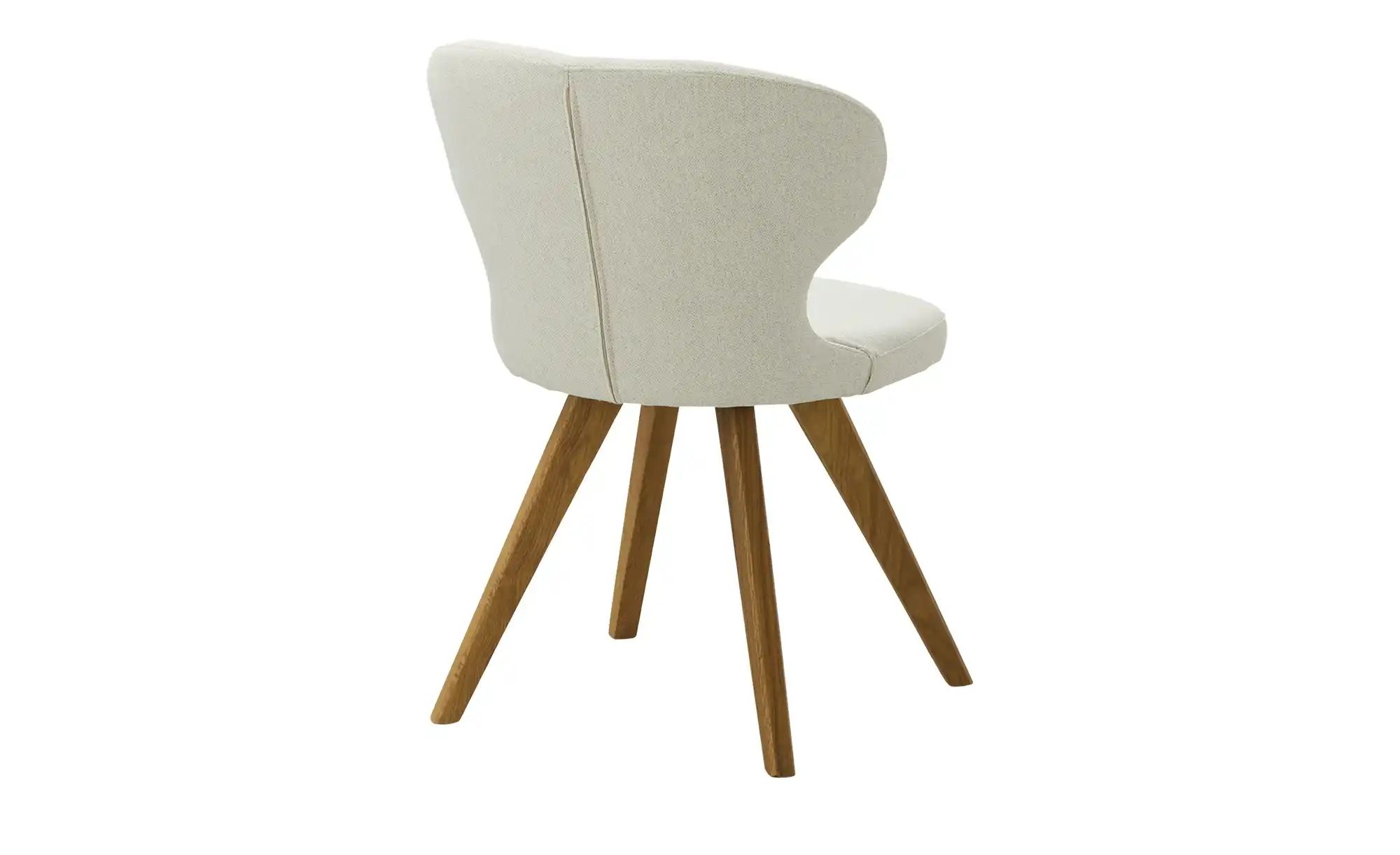 smart Polsterstuhl aus Eiche Massivholzgestell Haru ¦ creme ¦ Maße (cm): B: günstig online kaufen