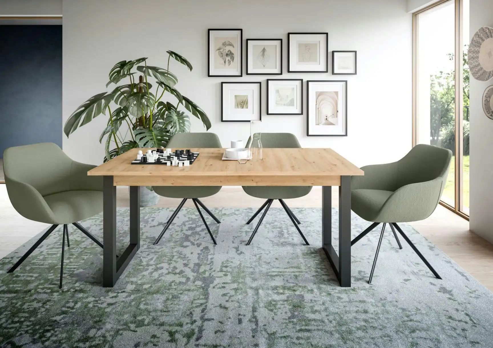 Esstisch 150 x 90 cm ausziehbar Tili ¦ holzfarben ¦ Maße (cm): B: 150 H: 76 günstig online kaufen