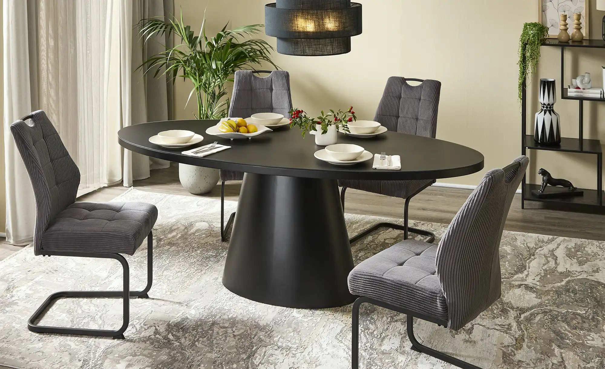 Thumbnail - Schwingstuhl  Carlos ¦ grau ¦ Maße (cm): B: 46 H: 96 T: 62.0 Stühle > Schwingstühle - Höffner