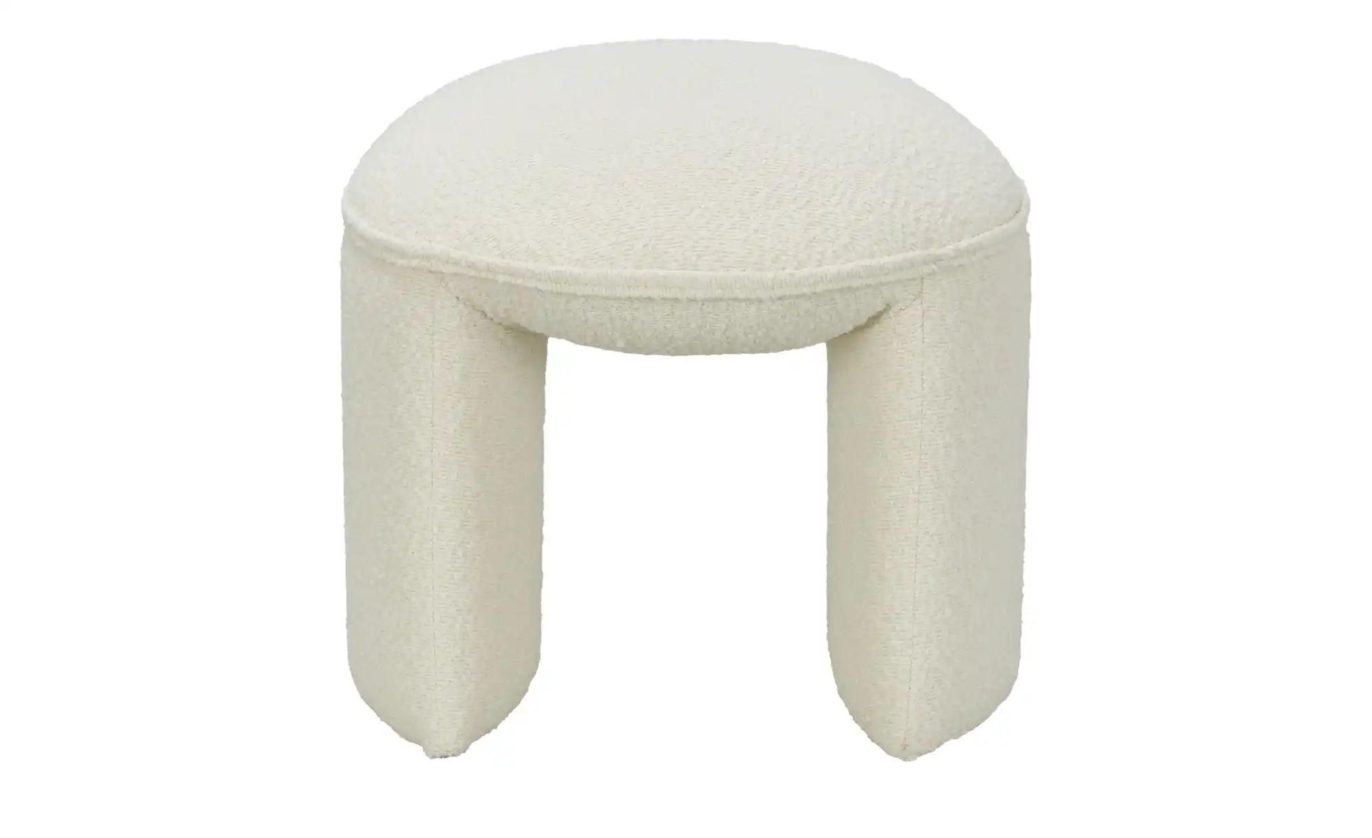 Hocker  Benji ¦ creme ¦ Maße (cm): B: 44 H: 42 T: 44.0 Polstermöbel > Hocke günstig online kaufen