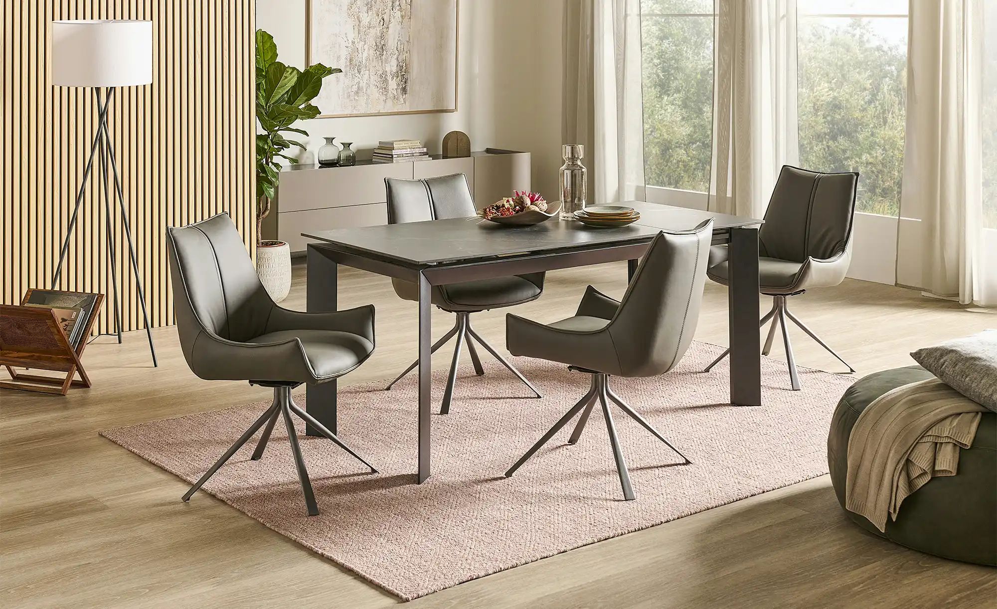 Thumbnail - uno Esszimmerstuhl  Violetta ¦ grau ¦ Maße (cm): B: 57 H: 89 T: 64.0 Stühle > Küchenstühle > Polster Küchenstühle - Höff...