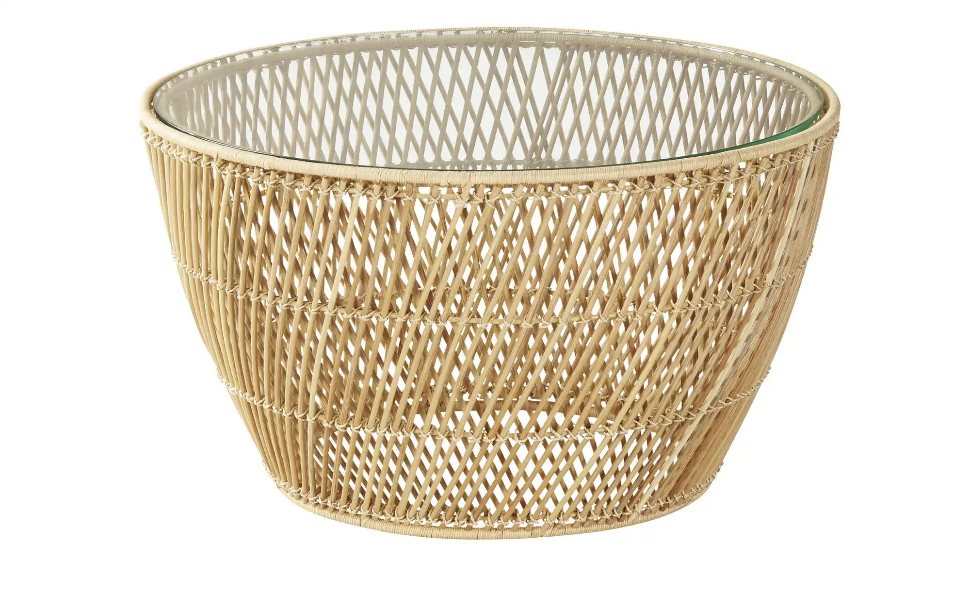 Couchtisch aus Rattan Filicudi ¦ holzfarben ¦ Maße (cm): H: 41,5  Ø: 74 Tis günstig online kaufen