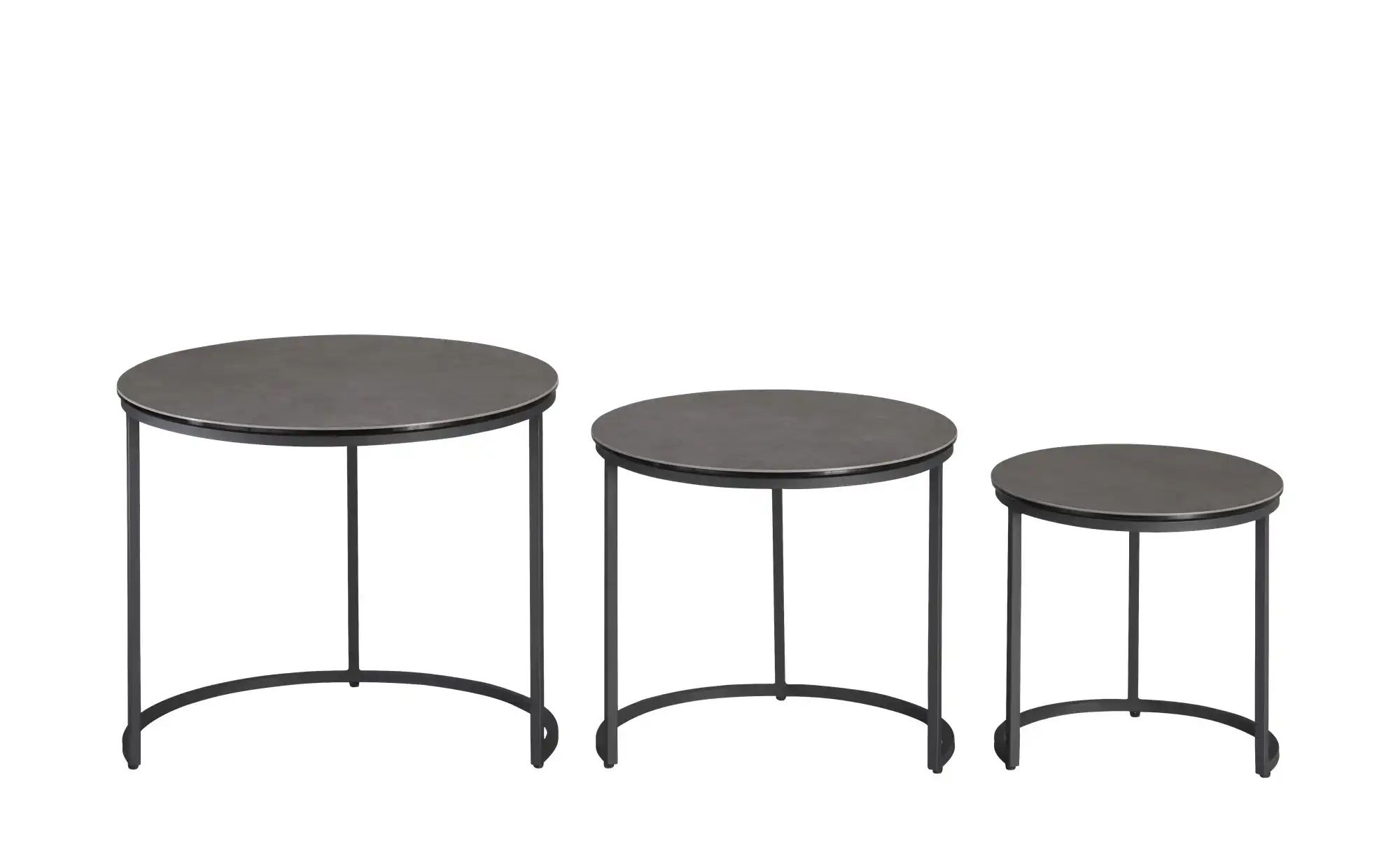 Couchtisch 3er-Set  Dakil ¦ grau ¦ Maße (cm): H: 49,5  Ø: 58 Tische > Couch günstig online kaufen
