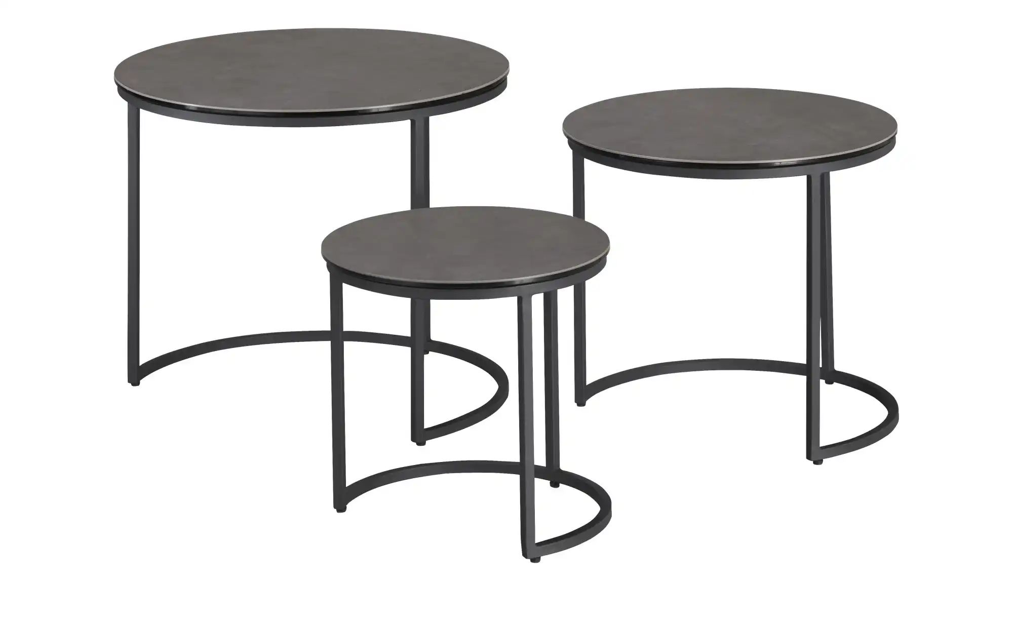 Couchtisch 3er-Set  Dakil ¦ grau ¦ Maße (cm): H: 49,5  Ø: 58 Tische > Couch günstig online kaufen