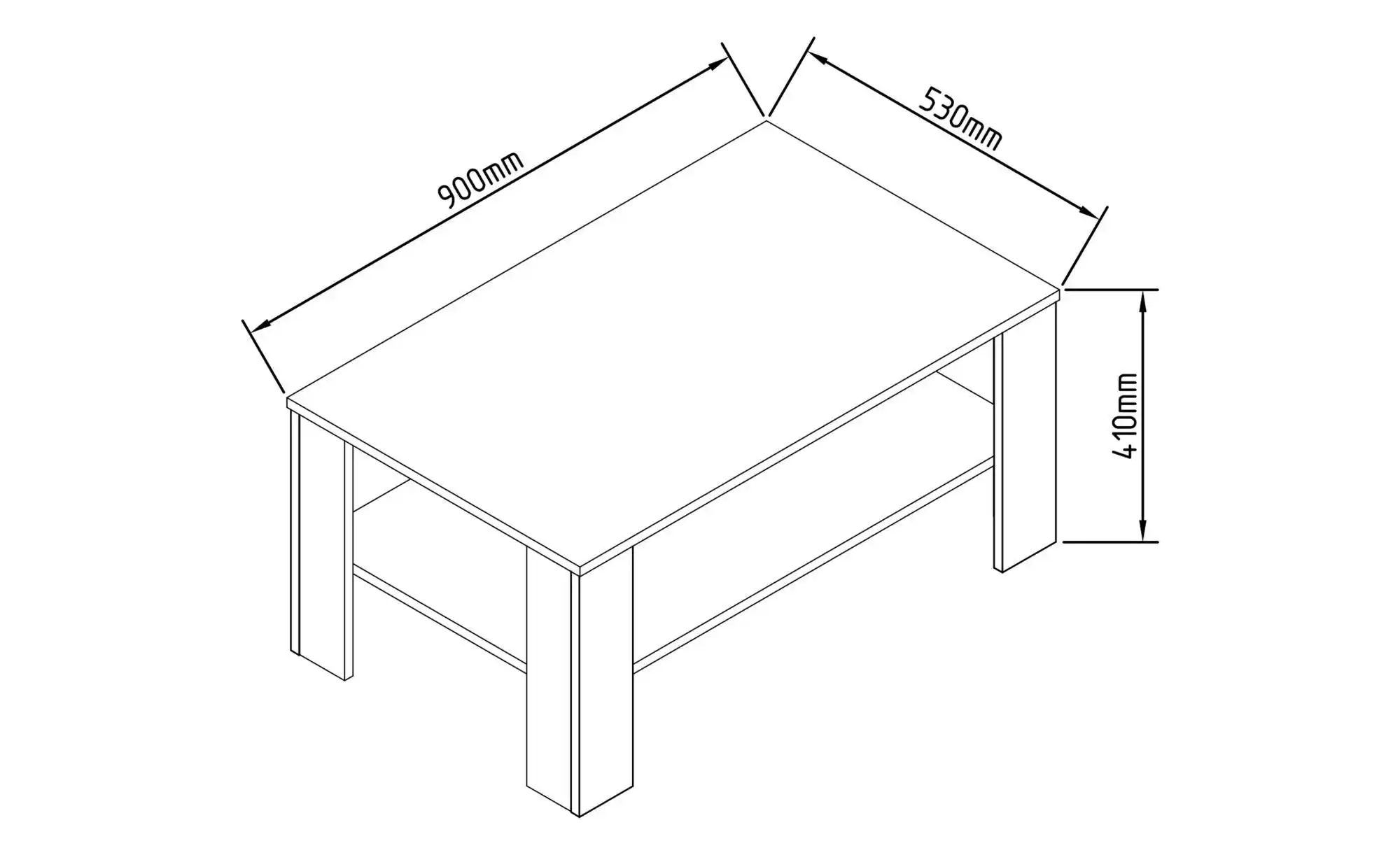 Thumbnail - Couchtisch Dalus ¦ holzfarben ¦ Maße (cm): B: 53 H: 41 Tische > Couchtische > Couchtische andere Formen - Höffner